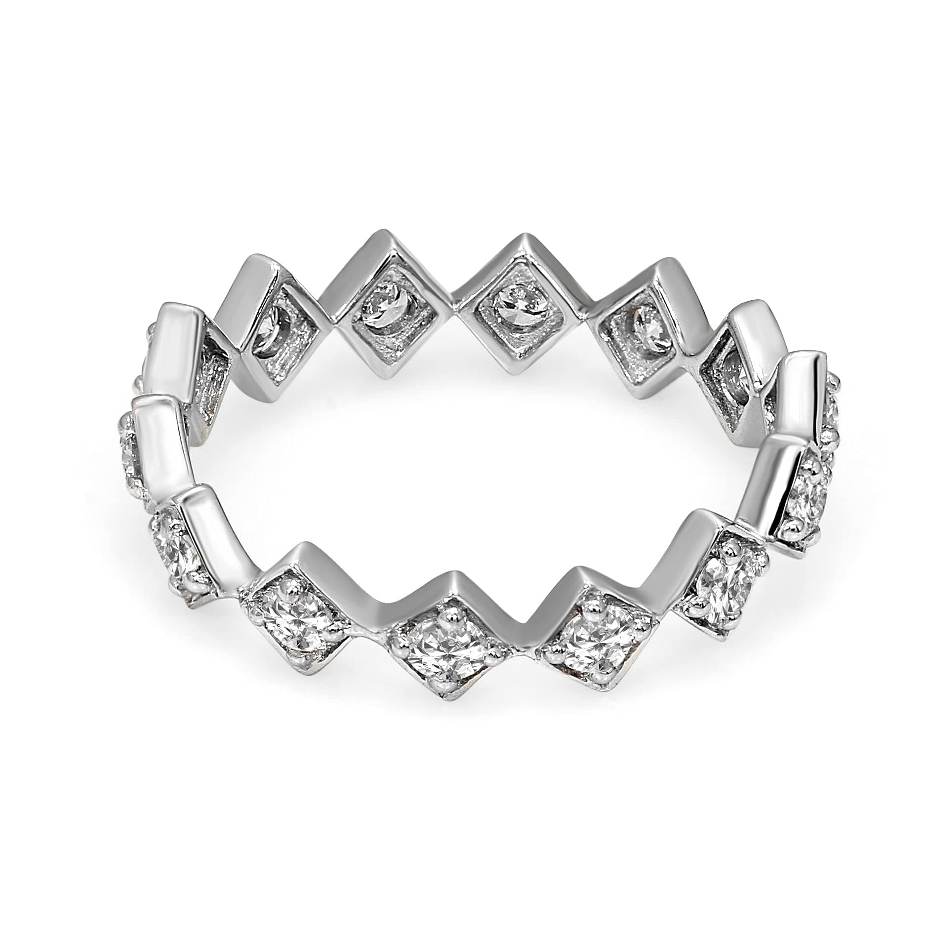 Friendly Diamonds100% Real Diamond Ring Luxury Pave Diamond Ring 1/8 cttw Lab Grown Diamond Engagement Rings For Women Lab Created Diamond Rings SI-GH Quality 10K Real Diamond Band Rings