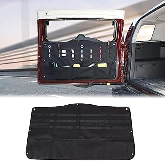 Aunginsy Tailgate Storage Bag Compatible with Toyota FJ Cruiser 2007-2024 Rear Tailgate Trunk Organizer Back Door Panel Hanging Storage Pockets Box Multi-Compartment Oxford Cloth Expansion Accessories