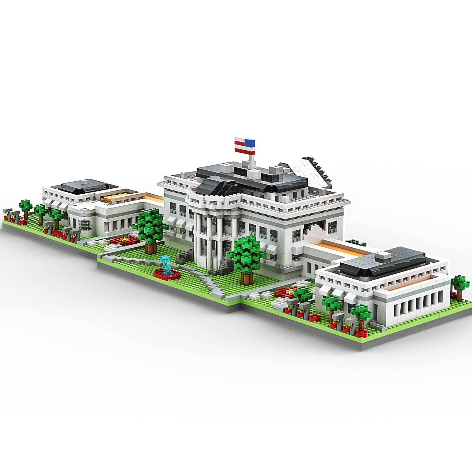 Micro Mini Blocks White House Famous Landmark Model Set,(3000Pieces) -Building and Architecture Toys Gifts for Kid and Adult