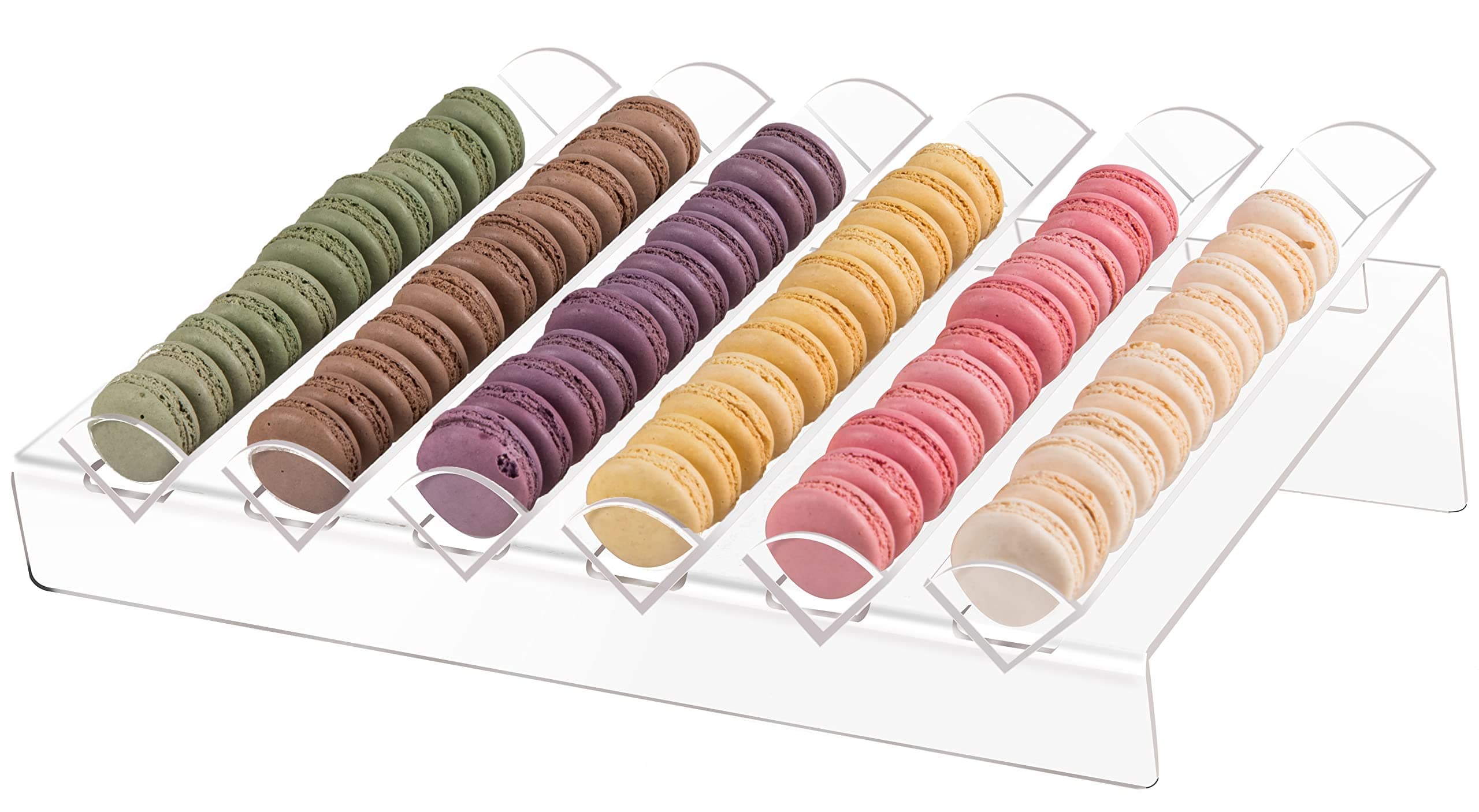 BPA Acrylic Macaron Display Tray, Macaron Stand Cookie Display Stand with 6 Slots…