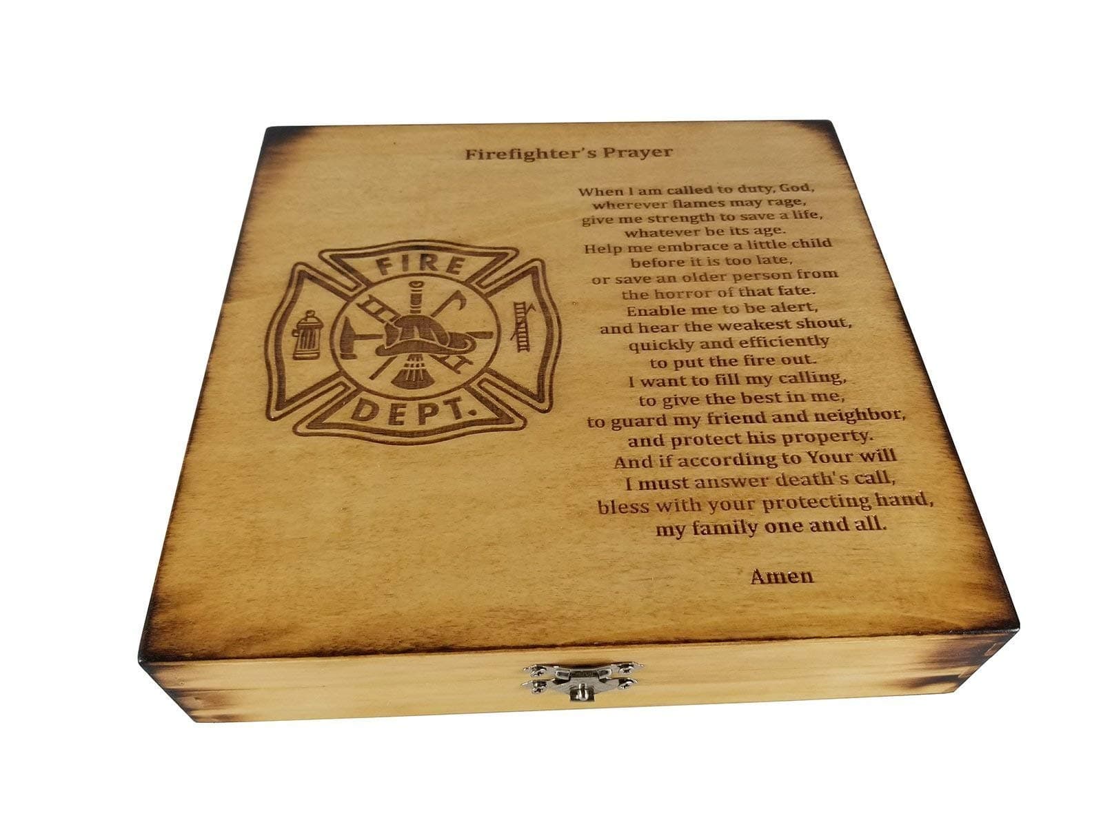 Firefighter Prayer Keepsake Box - Firefighter Graduation Gift
