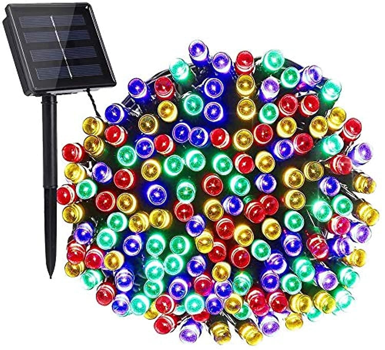 Solar String Lights,12M100LED Waterproof Solar Led String Lights for Outdoor, Patio, Canopy, Landscape, Fairy Garden, Wedding, Holiday Party, and Xmas Tree (Multi Color)