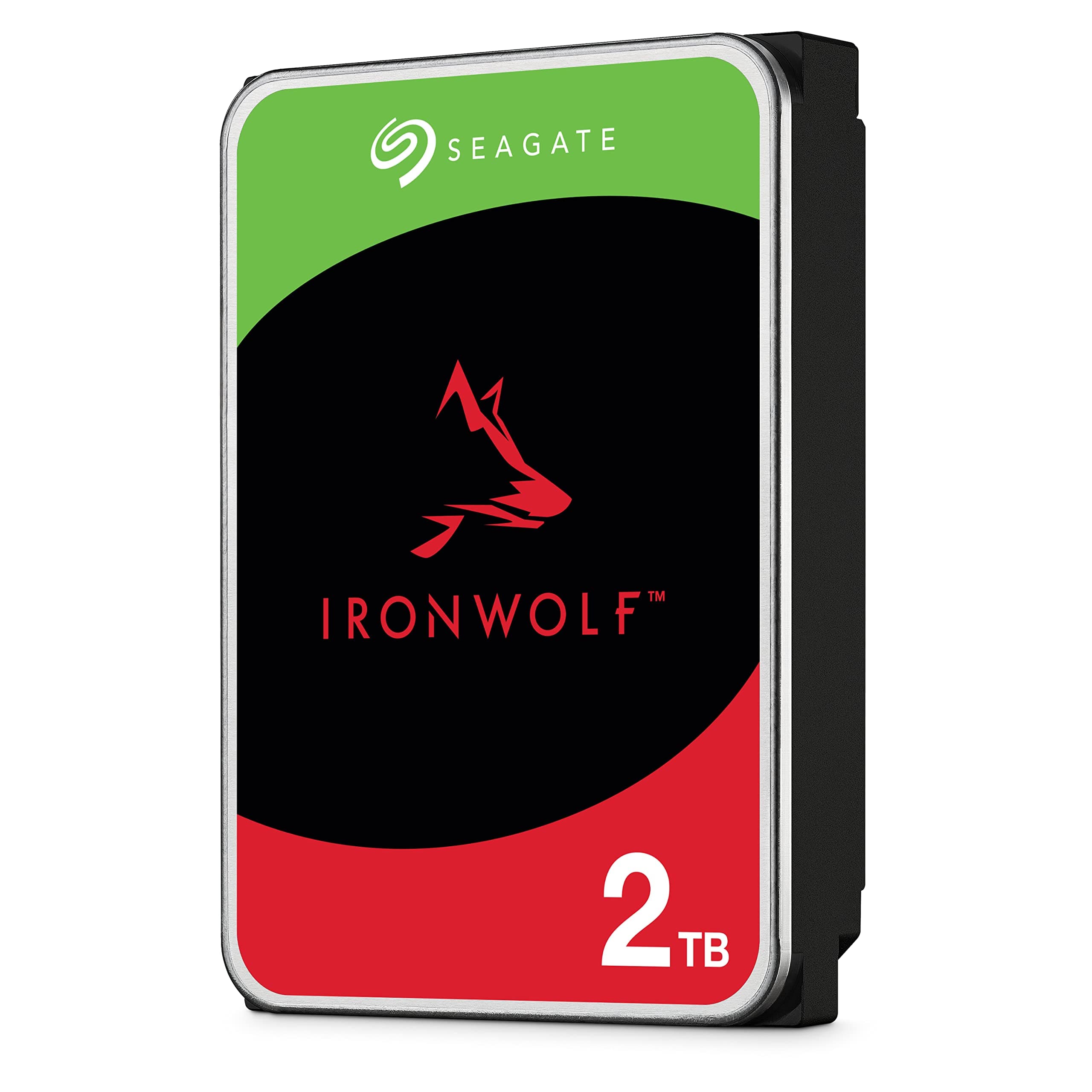 Seagate IronWolf, 2TB, NAS, Internal Hard Drive, CMR 3.5 Inch, SATA, 6GB/s, 5,900 RPM, 64MB Cache, for RAID Network Attached Storage, 3 year Rescue Services (ST2000VN004)