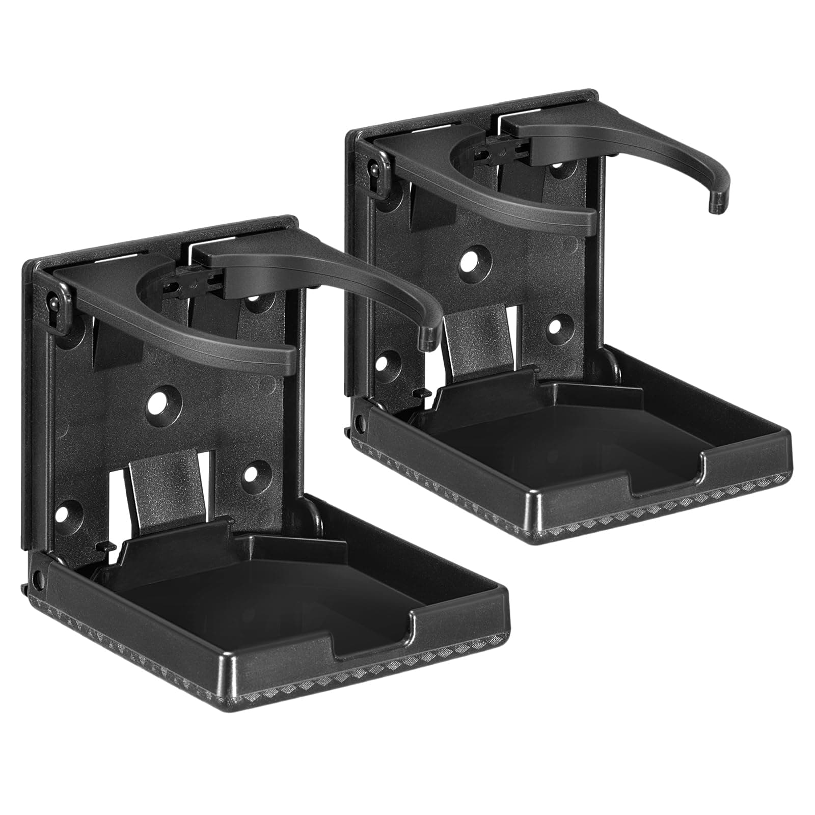 Spurtar 2pcs Boat Cup Holder Suitable for Most Size Mugs Water Bottle Drink 2.36-3.94Inch/60-100MM Adjustable Folding Wall Car Desk Cup Holder for Trucks, RVs, Vans, Boats, Campers, Caravans