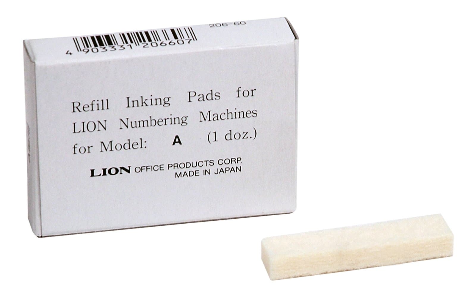 Lion Replacement Ink Pad for A Model Automatic Numbering Machines, 12 Pads/Box, 1 Box (PAD-A)
