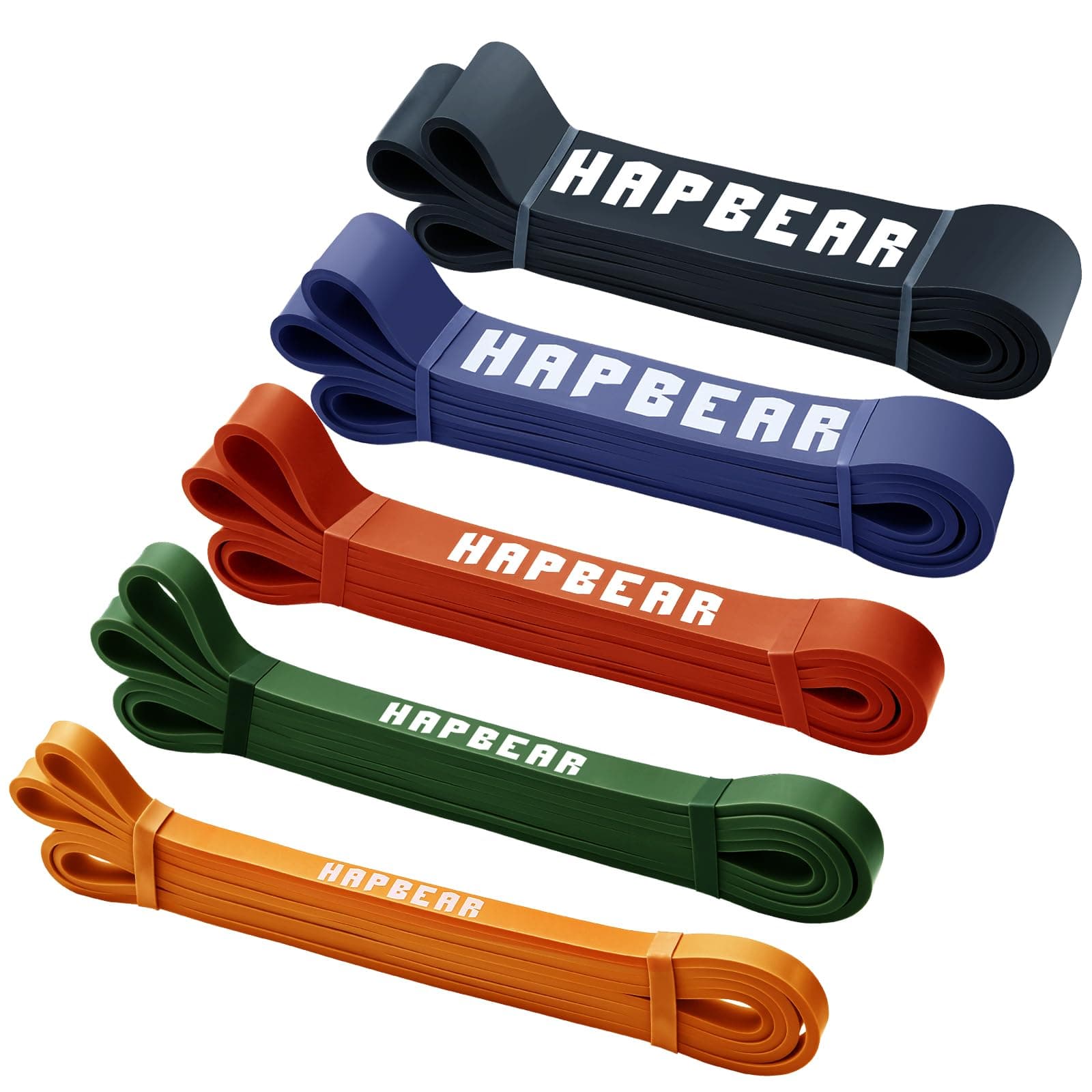 HAPBEAR Pull Up Assistance Bands - Pull Up Bands - Resistance Bands - Exercise Bands Resistance Bands Set - Workout Bands for Working Out, Stretching, Muscle Training