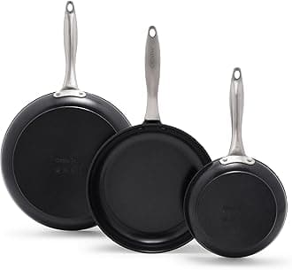 Black Pro Infinite8 Ceramic Nonstick 3-Piece Frypan Set, 8”, 10”, and 12”