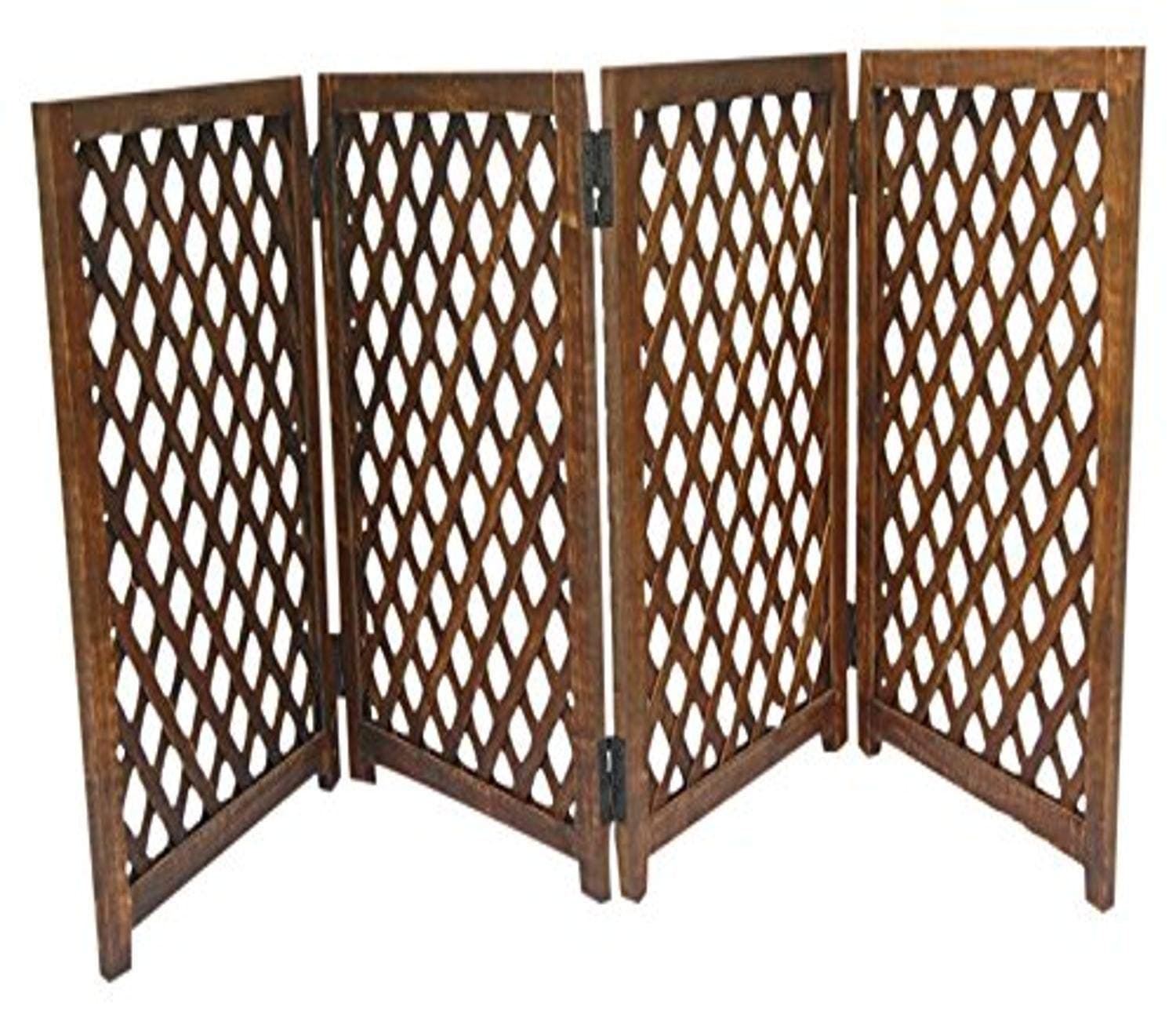 Urnporium 4 panel mango wood folding pet gate strong and durable