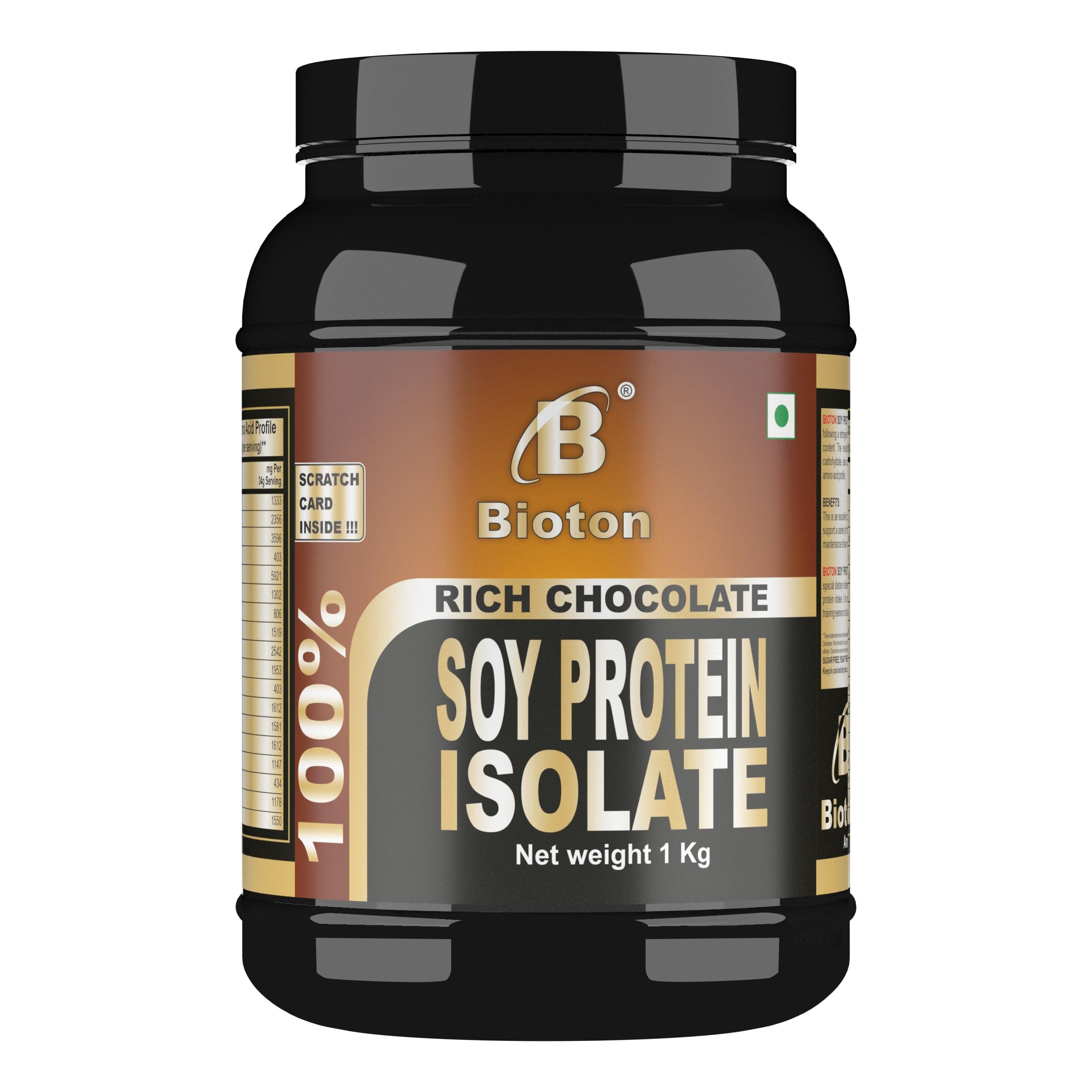 100 % Soya Protein Isolate |1 Kg | Rich Chocolate | Lab Tested 31 Gm Protein Per Serving | Vegan Protein | For Daily Protein Intake, Muscle Growth & Recovery