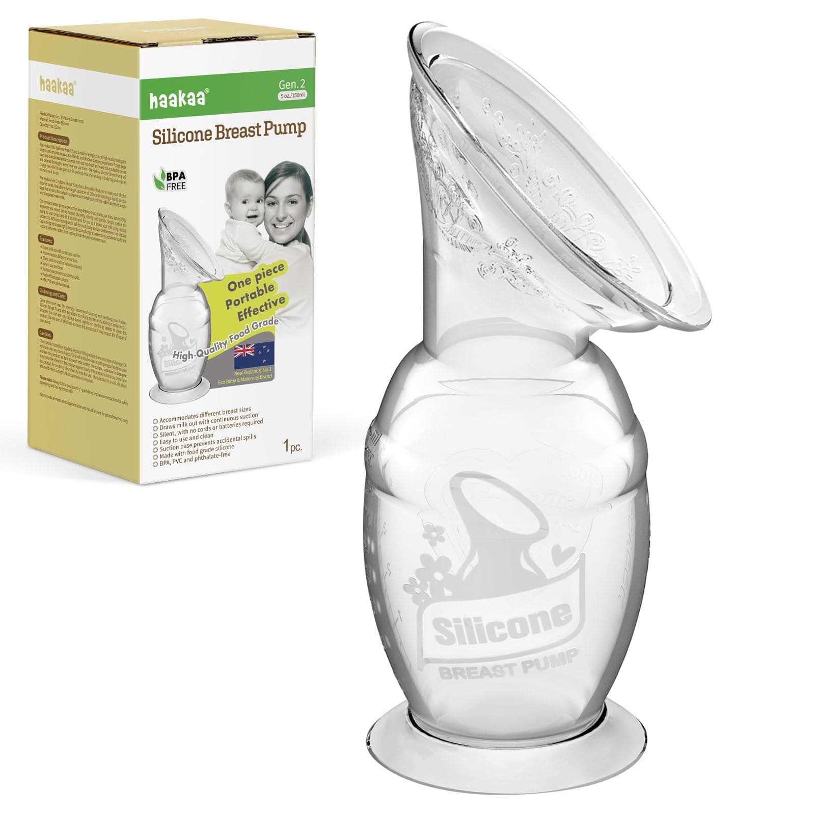haakaa Gen.2 Manual Breast Pump 150ml/5.4oz