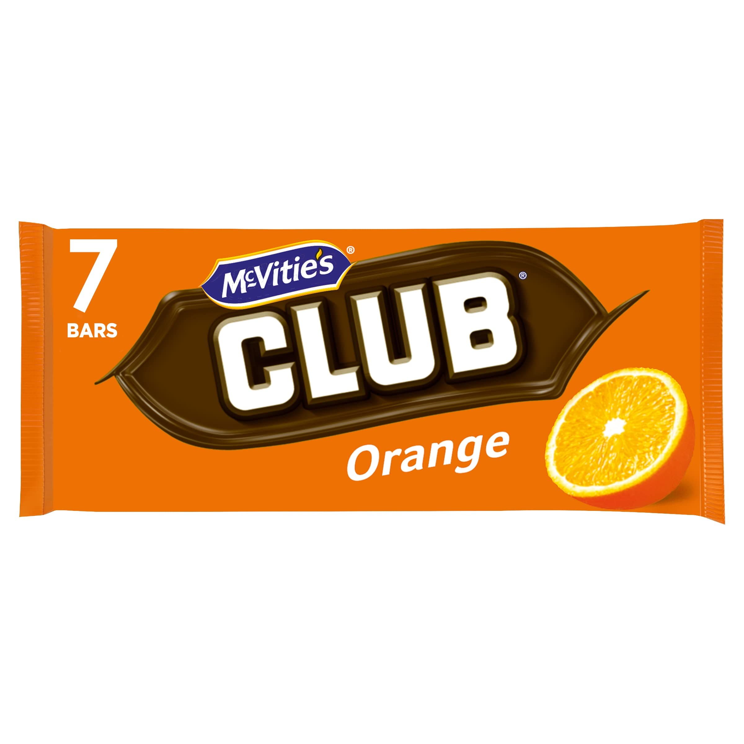 McVitie's Club Orange Biscuit Bars, 7 Bars per Pack (Pack of 1)