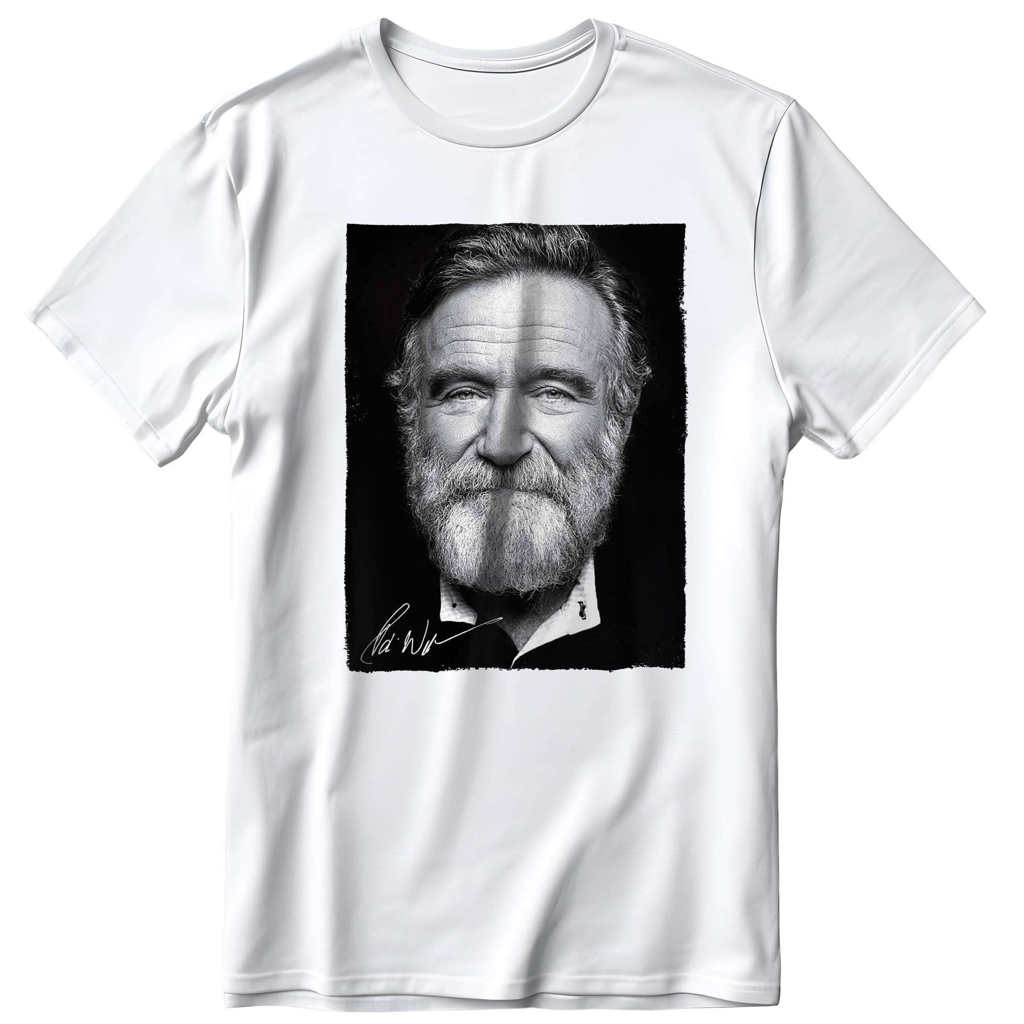 CustomDesign Portrait with Signed for R.o.b.i.n W.i.l.l.i.a.m.s Shirt Multicolor