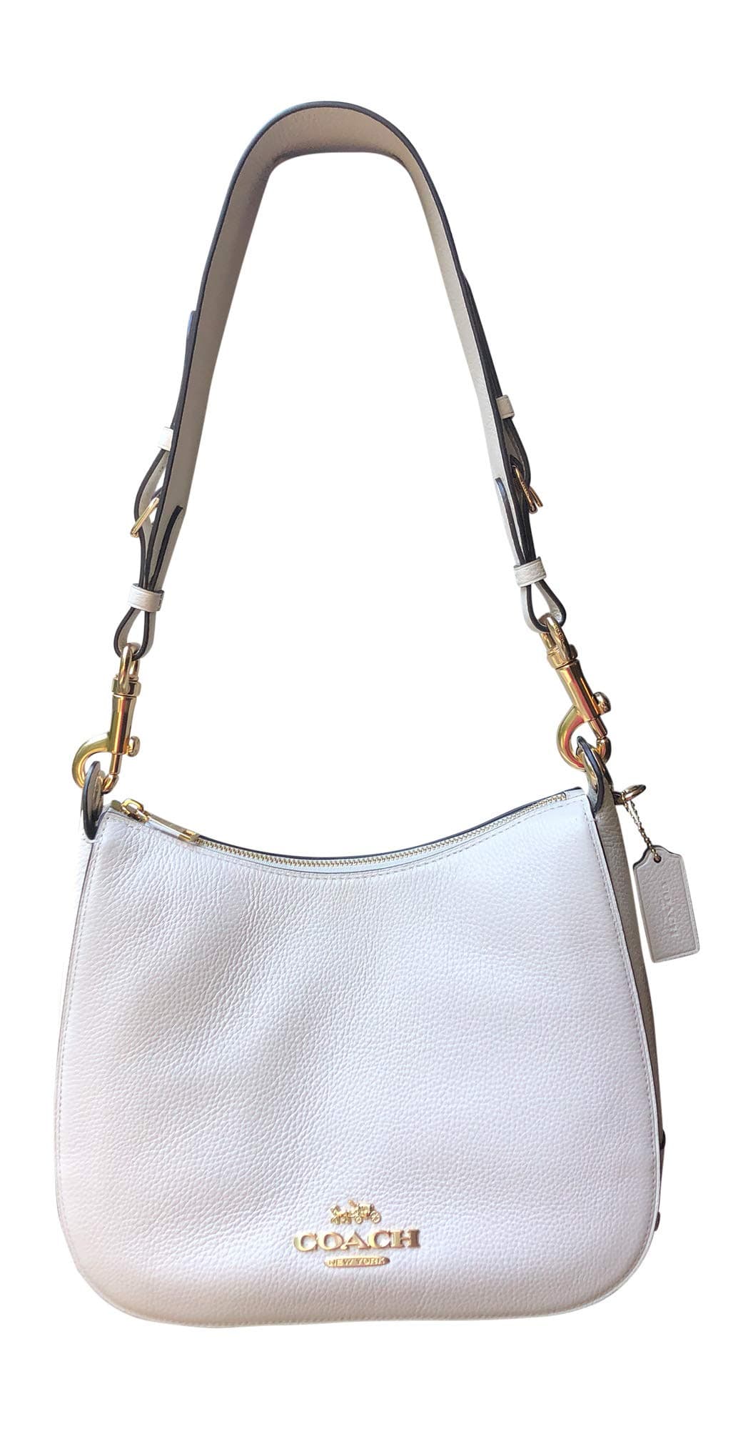 Coach Leather Jes Hobo Shoulder Bag, Chalk