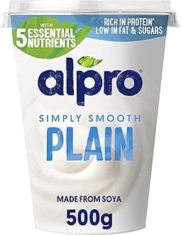 Alpro Plain, Plant-Based & Soya Yoghurt Alternative, Vegan & Dairy Free, Big Pot, 500g