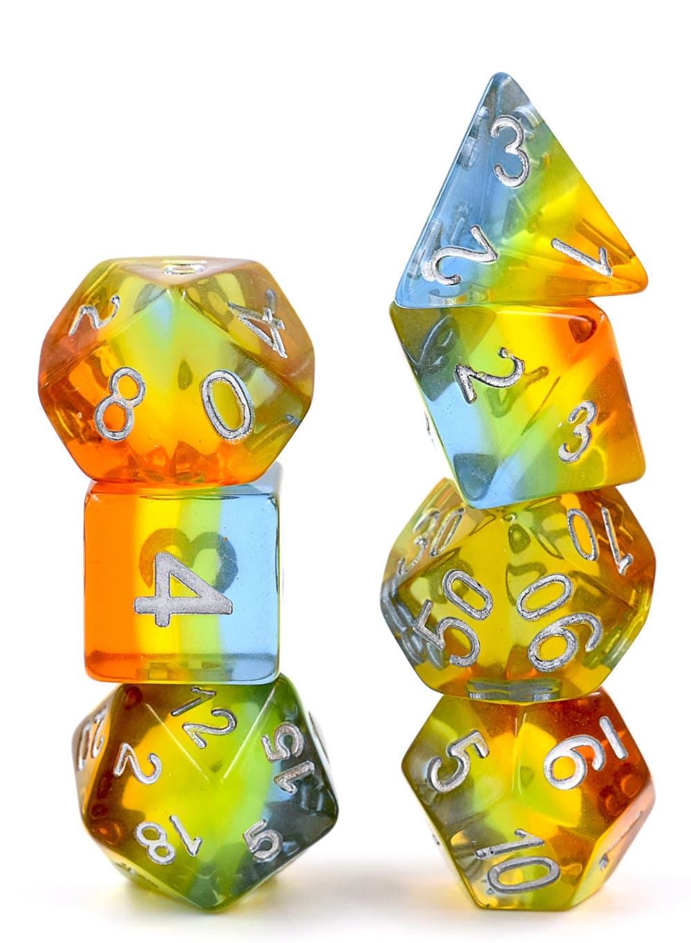 DND Dice Polyhedral Dice Sets Aurora Dice for D&D Dungeons & Dragons Role Playing Gaming Dice with Velvet Dice Bags