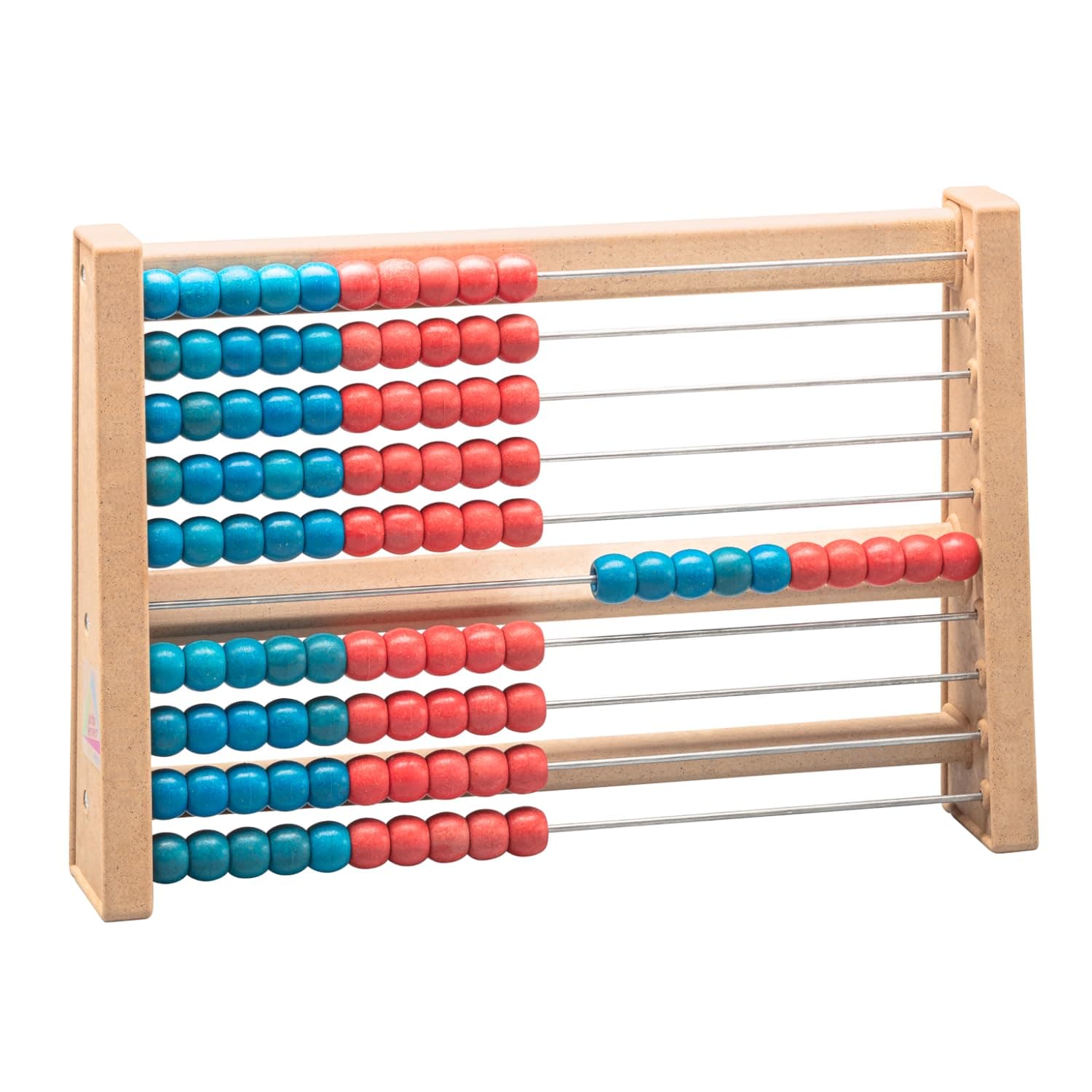 WISSNER® Pupil's Abacus up to 100 made from RE-Wood® – Counting Frame for Primary School