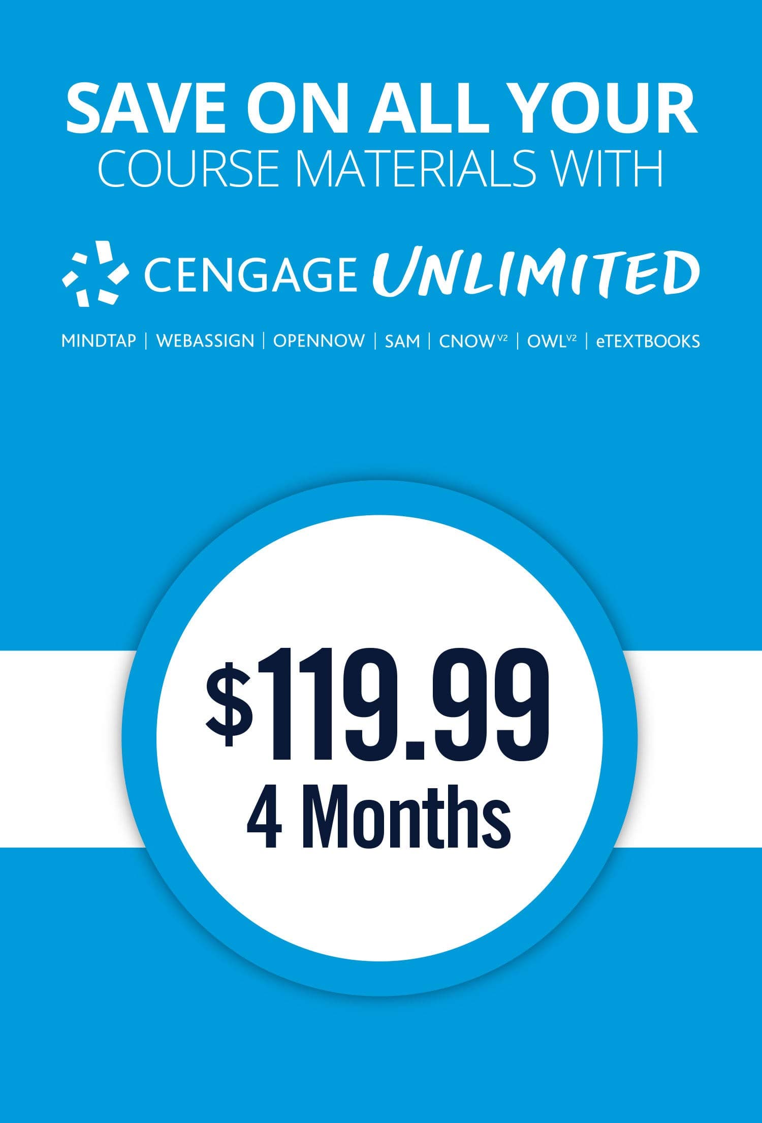 Cengage Unlimited, 1 term (4 months) Printed Access Card