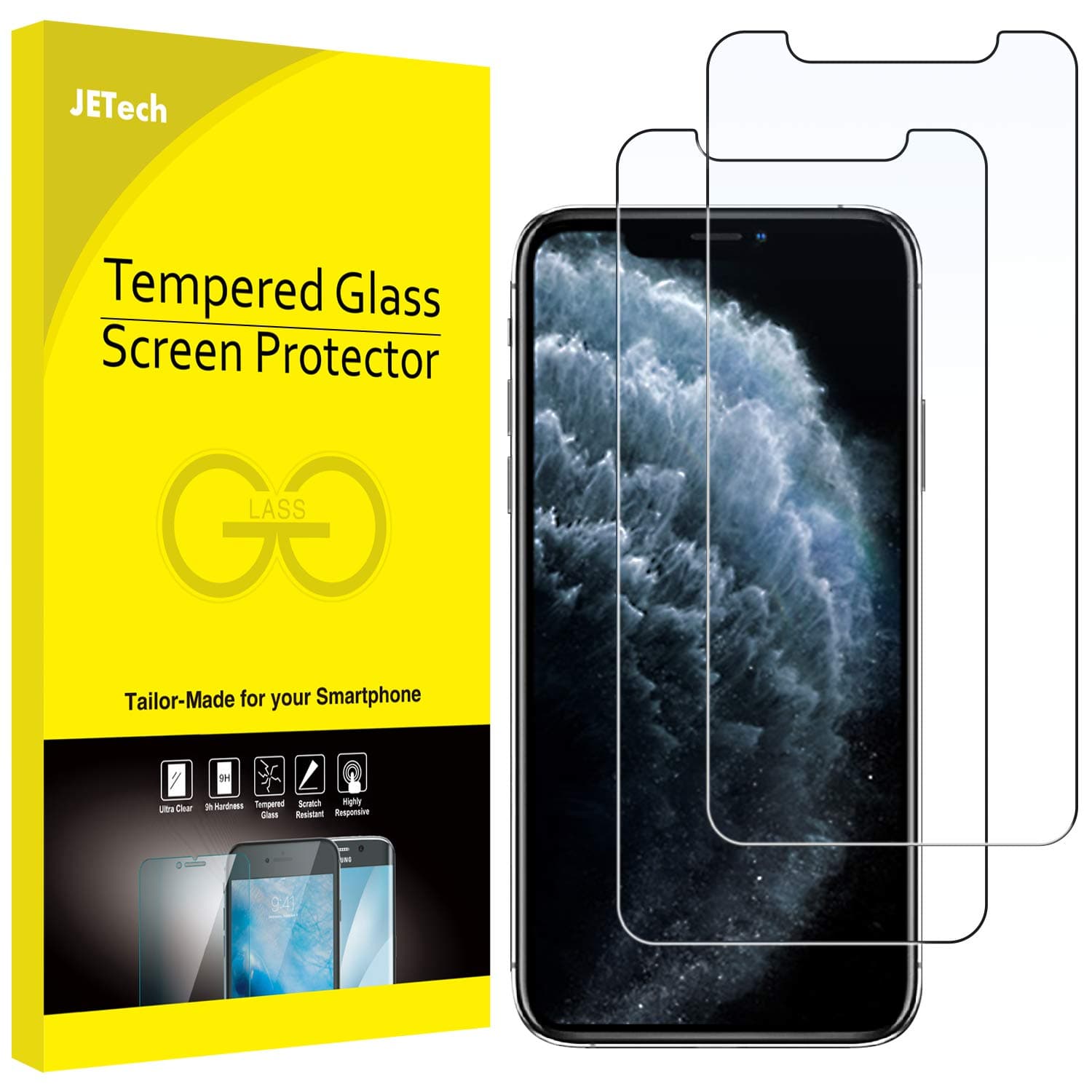 - Screen Protector for iPhone 11 Pro, iPhone Xs and iPhone X 5.8-Inch, Tempered Glass Film, 2-Pack