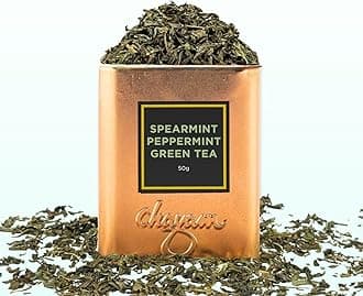 CHAYAM Spearmint Peppermint Green Tea | Pure Spearmint & Peppermint Blend | Refreshing Loose Leaf Tea (35g) | Supports Gut Health & Hormonal Balance | Enjoy Hot or Iced