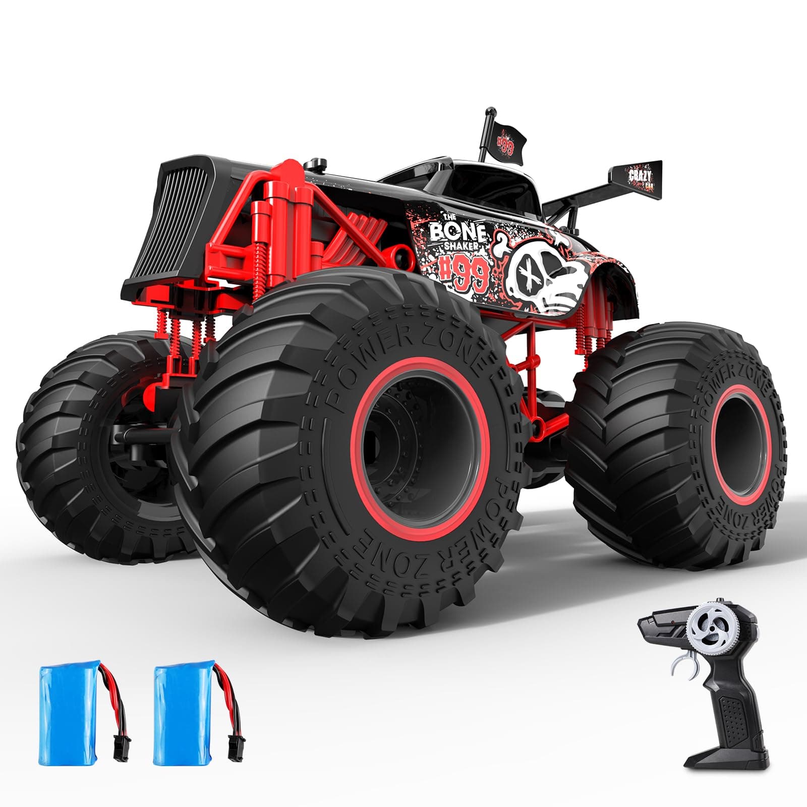 Remote Control Car for Kids 2.4Ghz 1:14 Remote Control Monster Truck 50+ mins 15 km/hGift for Kids (Bone 99)