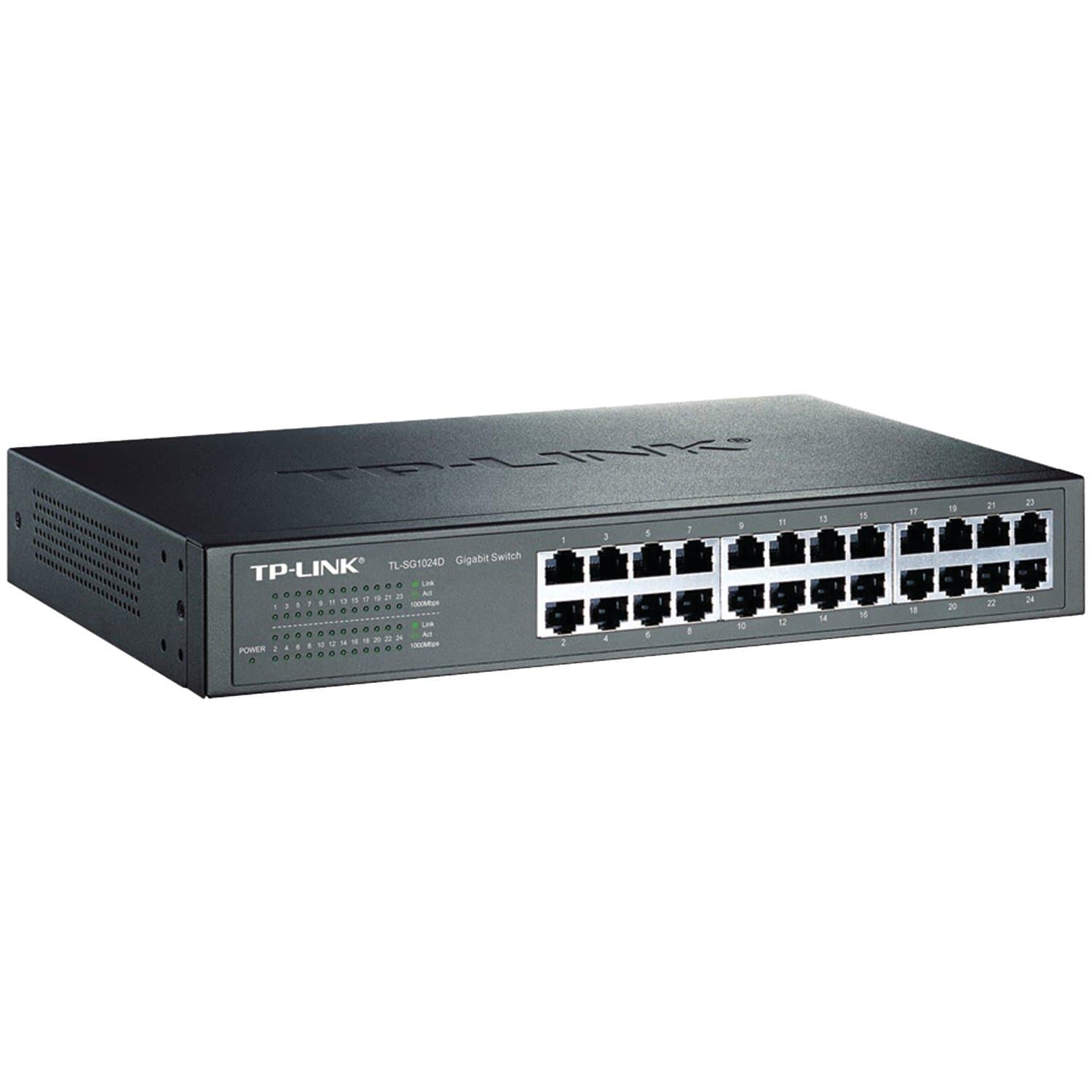 TP-Link 24-Port Gigabit Ethernet Unmanaged Desktop/Rackmount Switch (TL-SG1024D)