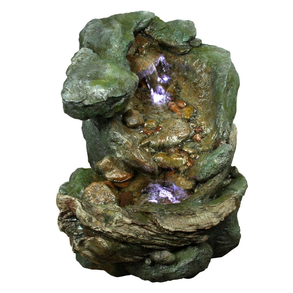 Tall Rock Polyresin Fountain