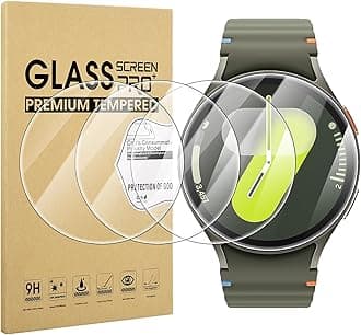 Suoman 4-Pack for Samsung Galaxy Watch 7/8 44mm (2024/2025) Tempered Glass Screen Protector,[Anti-Scratch] 9H Hardness protective film