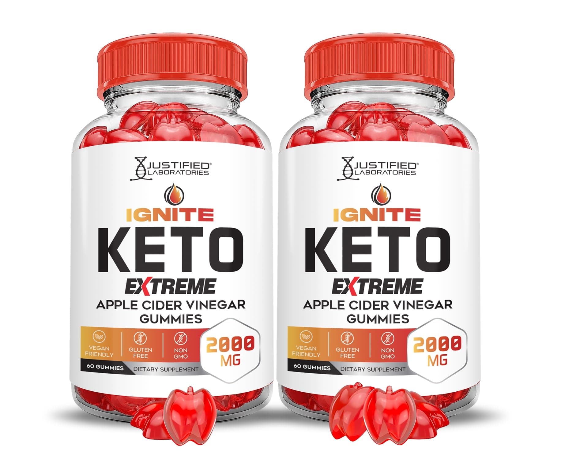 (2 Pack) Ignite Keto ACV Gummies Extreme 2000MG Advanced Ignite Keto Gummies Apple Cider Vinegar Formulated with Pomegranate Beet Juice Powder B12 Vegan Non GMO 120 Gummys