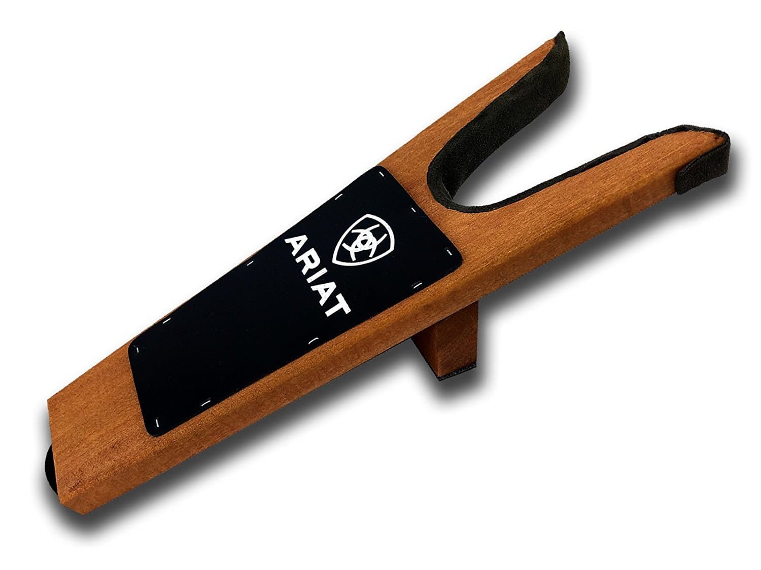Small Stained Wood Boot Jack with Padded Edge