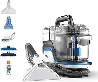 – SpotWash Home Duo Spot Cleaner, Stain, Car, Upholstery, Sofa and Carpet Cleaning Machine, Included Pet Tool and Antibacterial Solution Removes Spills, White/Blue, CDSW-MPXP