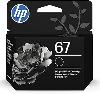 67 Black Ink Cartridge | Works with DeskJet 1255, 2700, 4100 and Envy 6000, 6400 Series, Eligible for Instant Ink, 3YM56AN | Packaging May Vary