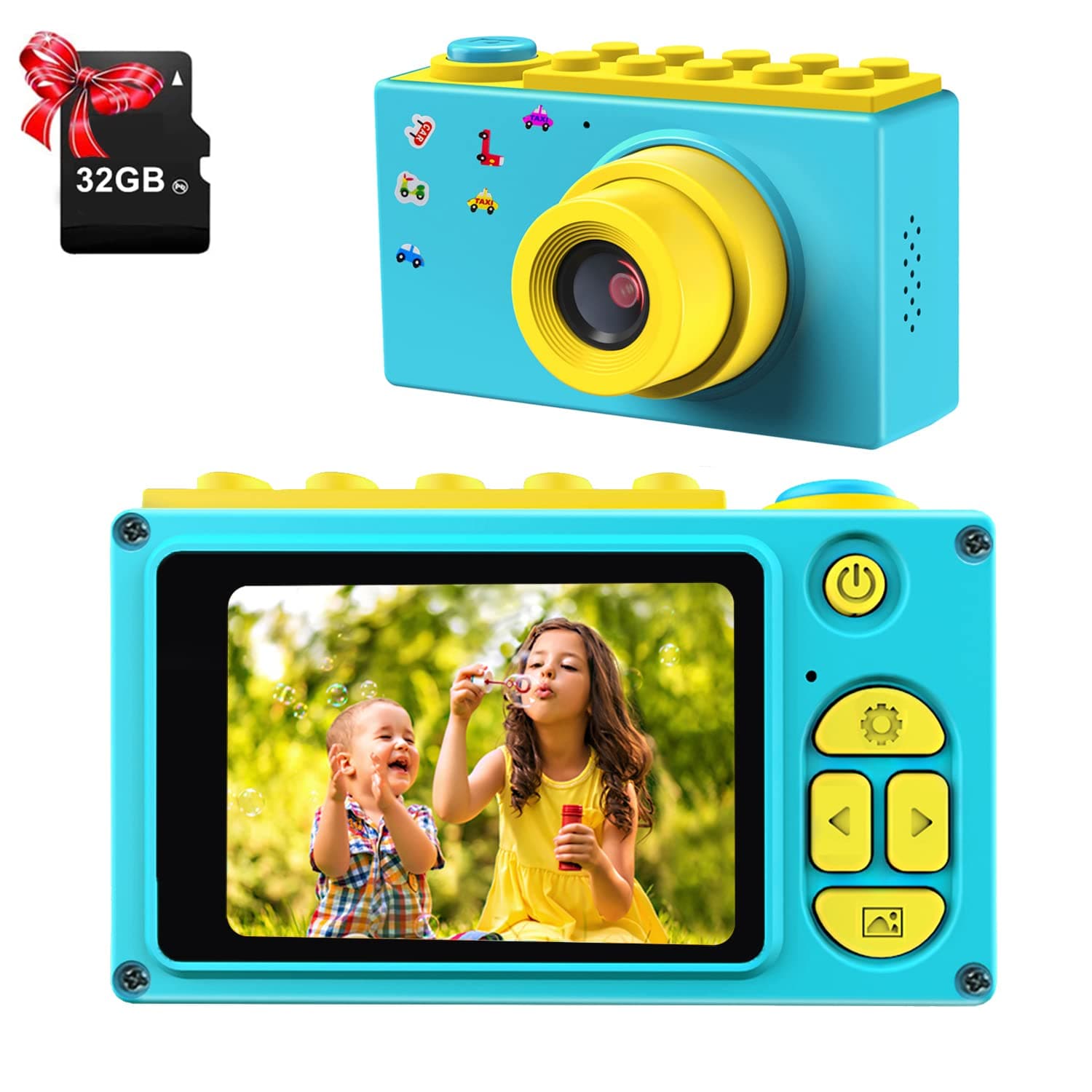 ShinePick Camera, Digital Camera, 8MP / HD 1080P / 2 Inch Screen/Photo & Video/Frame/Filter, Camera with Memory Card, Xmas Birthday Gifts for Children (Blue)