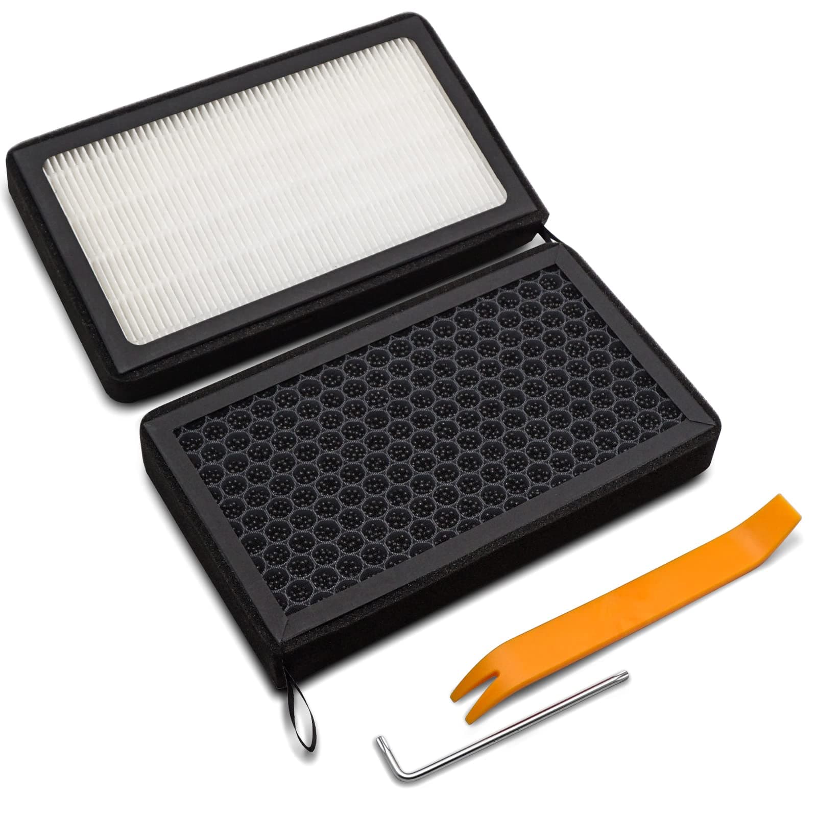 Tesla Model 3 Model Y Cabin Air Filter (2PCS) 2017-2023 Upgraded Activated Carbon Accessories Replacement 1107681-00-A