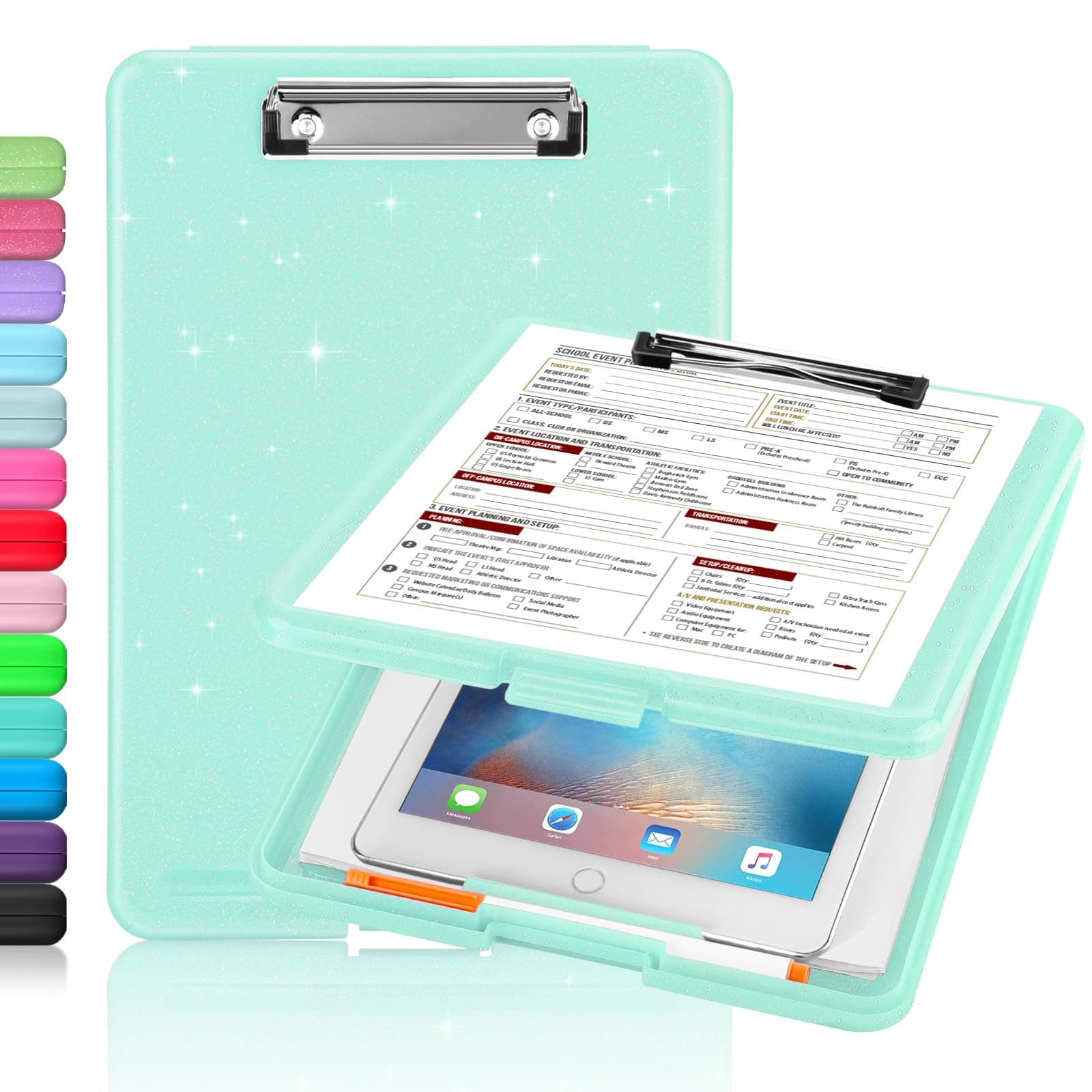 Glitter Clipboard with Storage