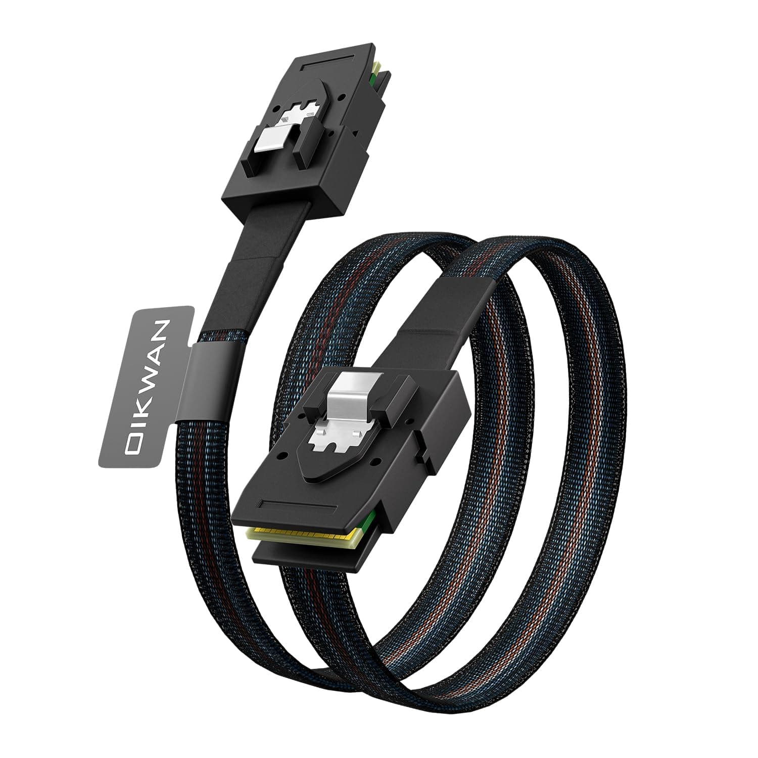 3.3FT Mini SAS to Mini SAS Cable, SFF-8087 to SFF-8087, 12Gbps, Server Storage Expansion, RAID Configuration