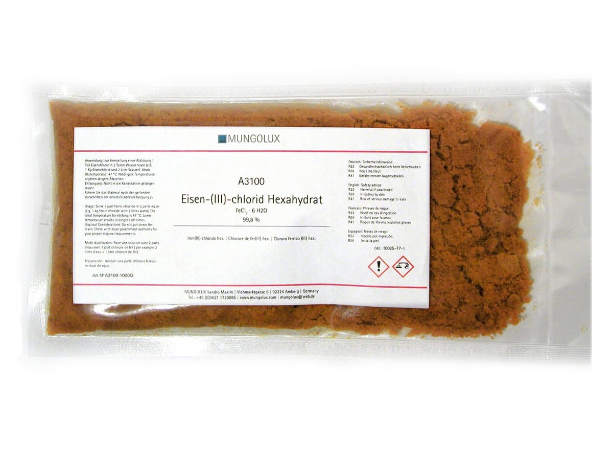 Iron (III) Chloride Etchants Solution Ferric Chloride for non-ferrous metal and circuit board - 250 Gramm