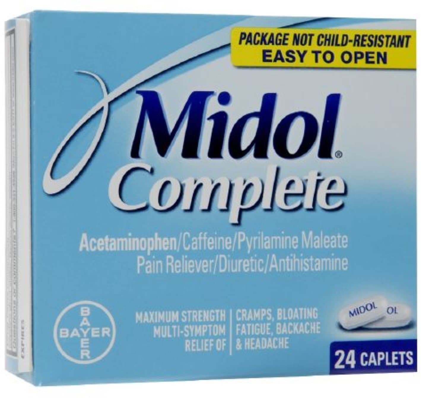 Midol Menstrual Complete Caplets 24 ea (Pack of 3)