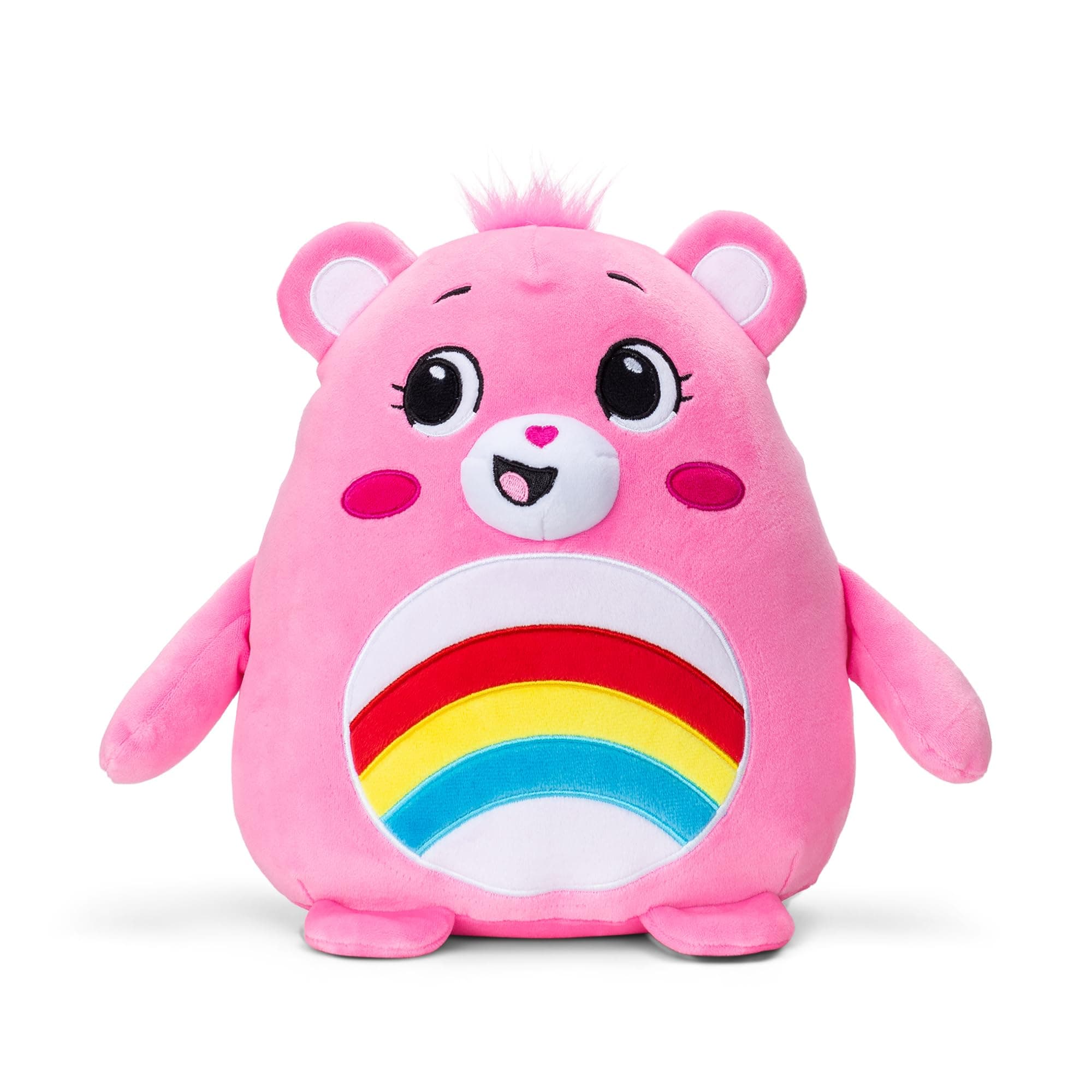 Care Bears Squishy 10" Plush Cheer Bear - Pink, Soft Huggable Squishy Material! – Good for Girls and Boys, Employees, Collectors, Ages 4+