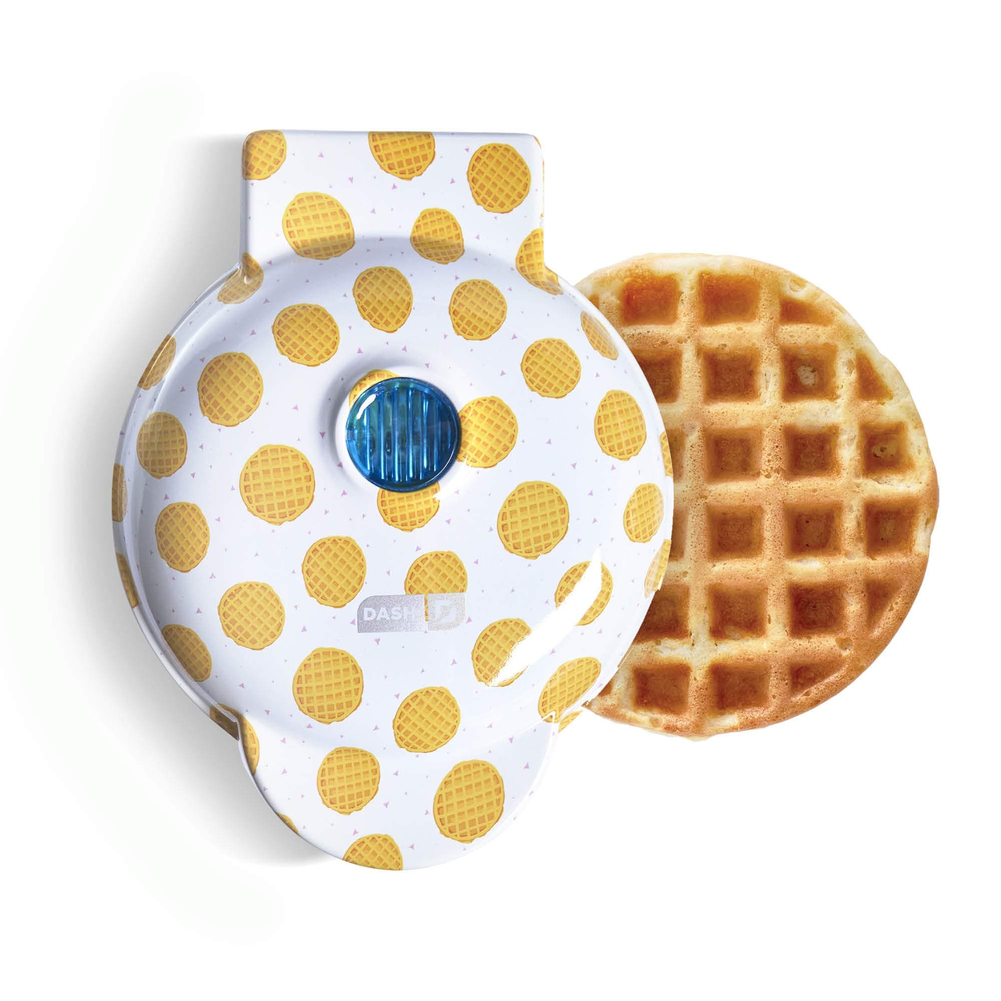 Mini Waffle Maker- For Fun Breakfasts - Dual Nonstick Cooking Surface - Enjoy Fun, Family-Friendly Treats - White Waffle