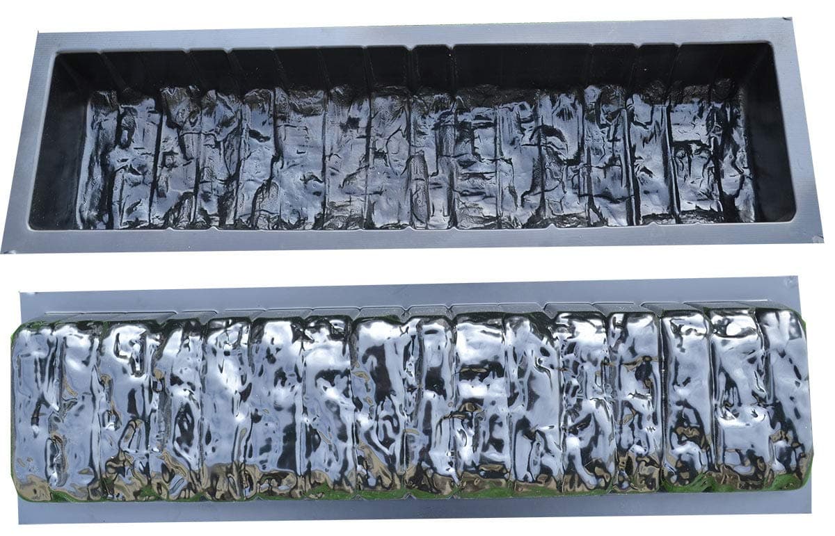 Concrete molds 2pcs Edge Stone Concrete MOLDS Log Edging Border Mould ABS Plastic Concrete#BR05