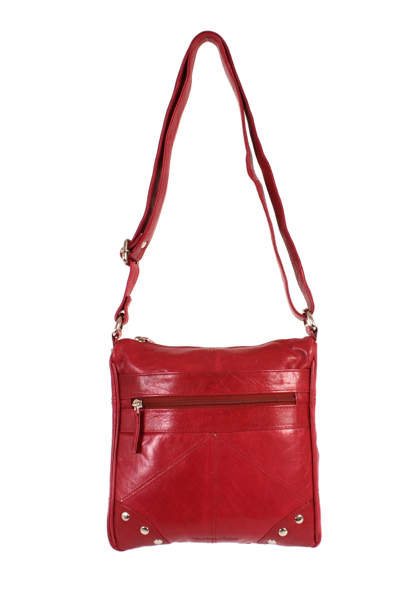 Red Italian leather designer quality handbag