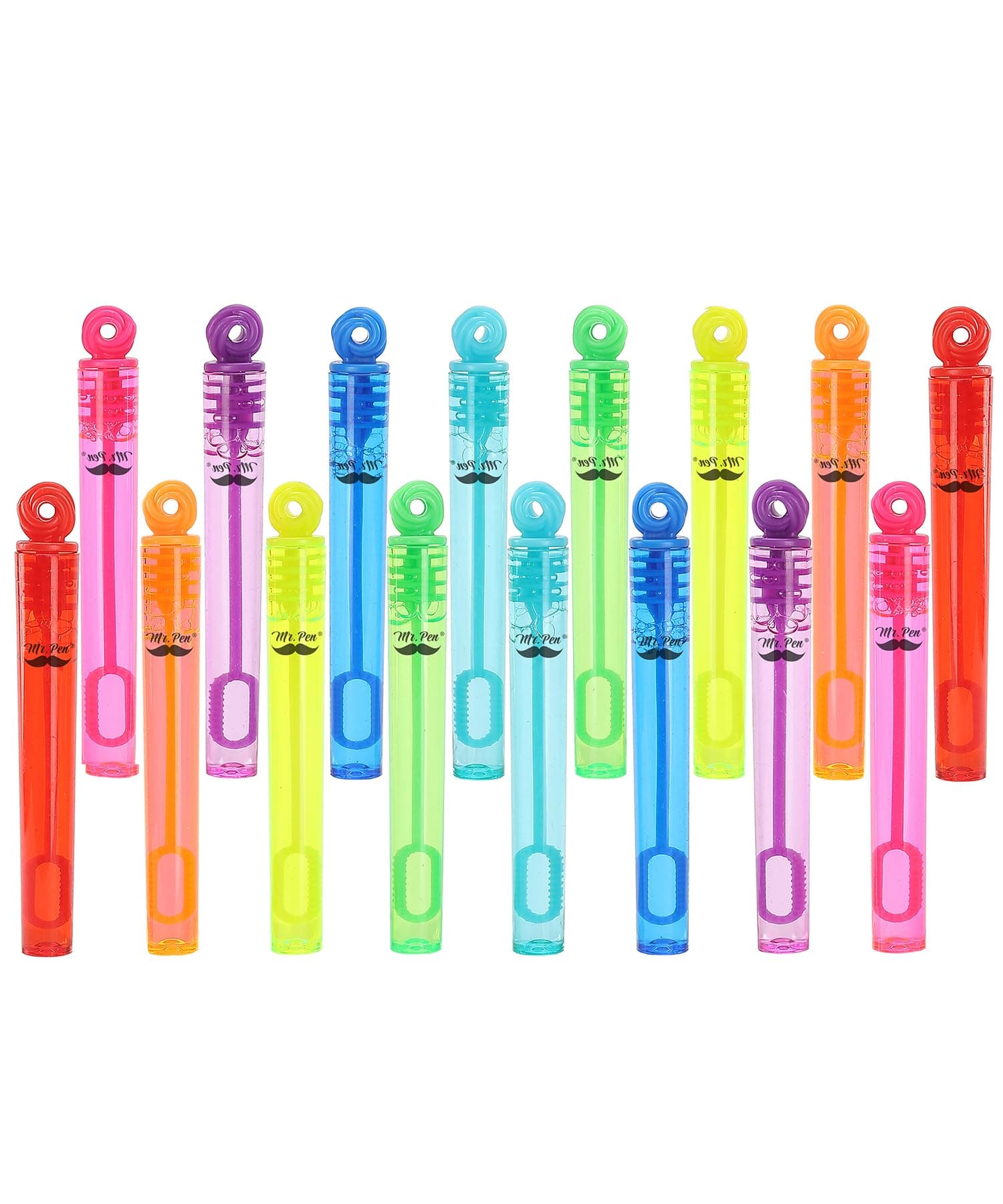 Mr. Pen- Mini Bubble Wands, 4 Inch, Small Size, 16 Pack, Colorful Mini Bubbles Party Favors for Kids, Party Favors Bubbles, Small Bubble Wands, Bubble Wands for Kids, Bubble Sticks for Kids