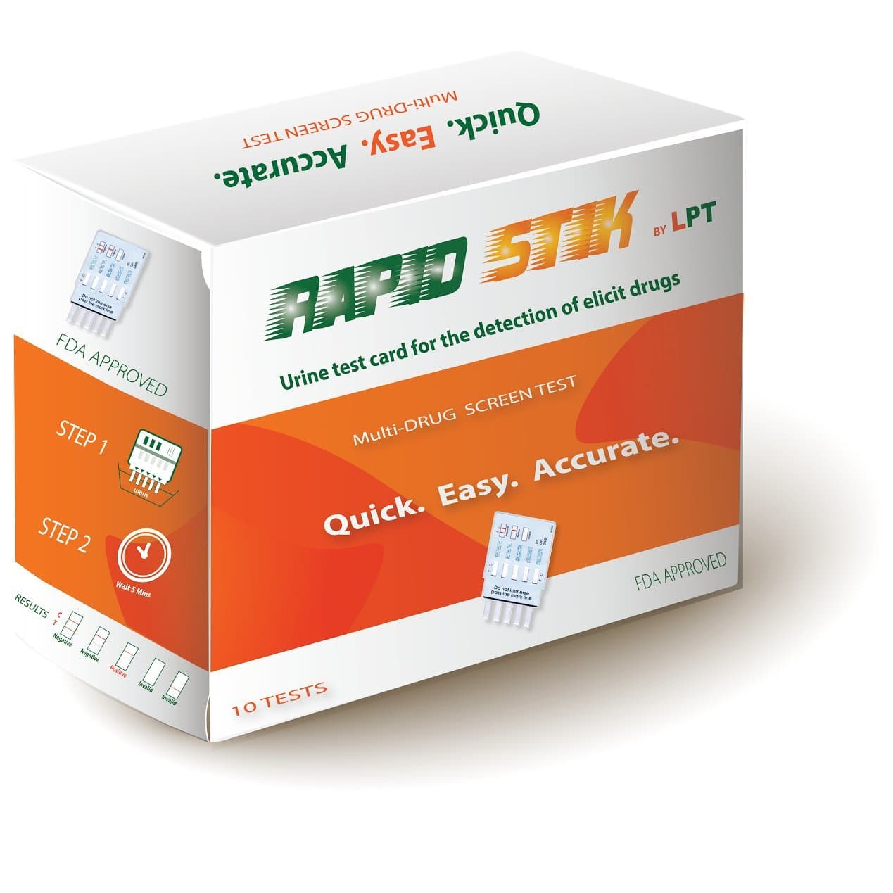 CLIA Waived 10 Panel Drug Testing Kit (1) by Drug Abuse Control
