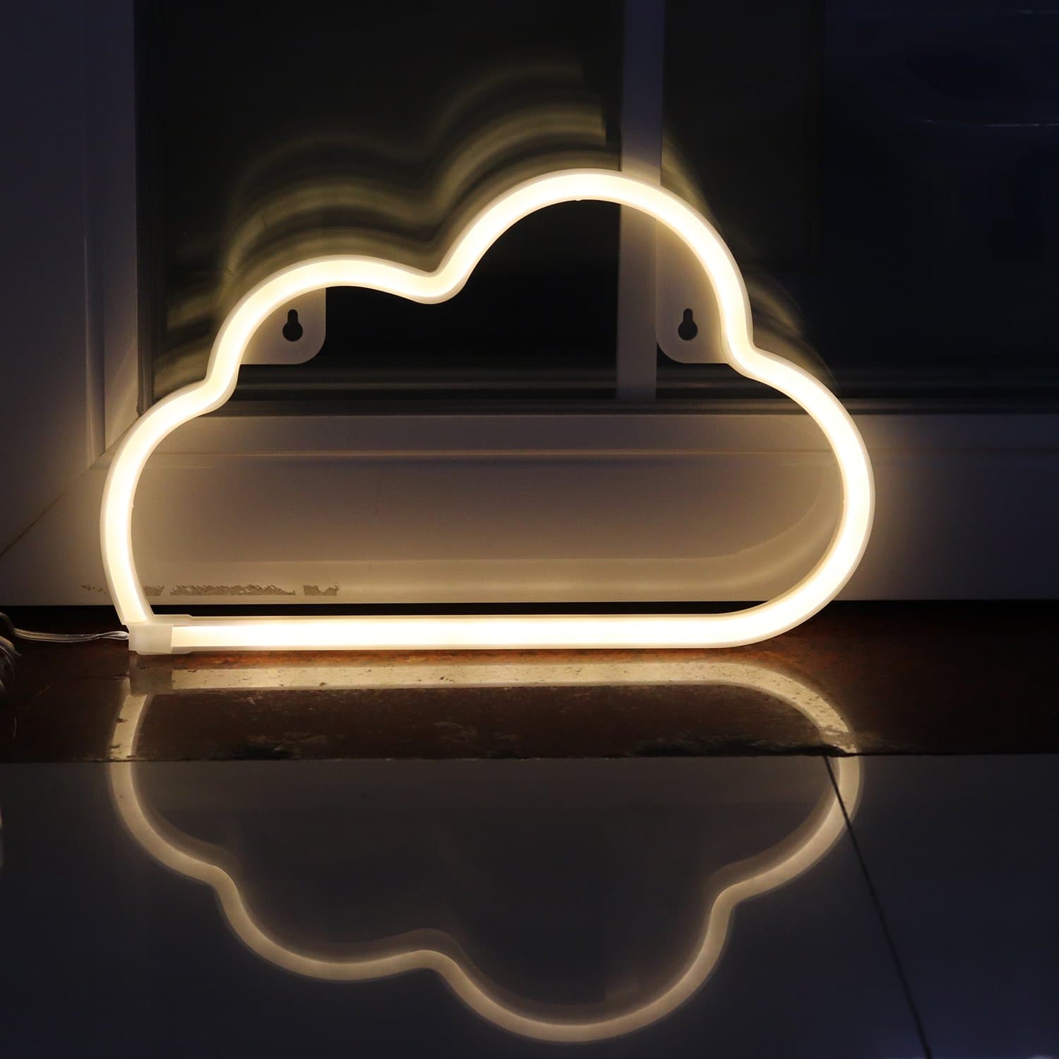 VSLIFE Neon Light Cloud LED Wall Decorative Night Light for Bedroom Girls Home Decor Neon Signs Battery Powered and USB Plug Kid's Night Light(NECLD)