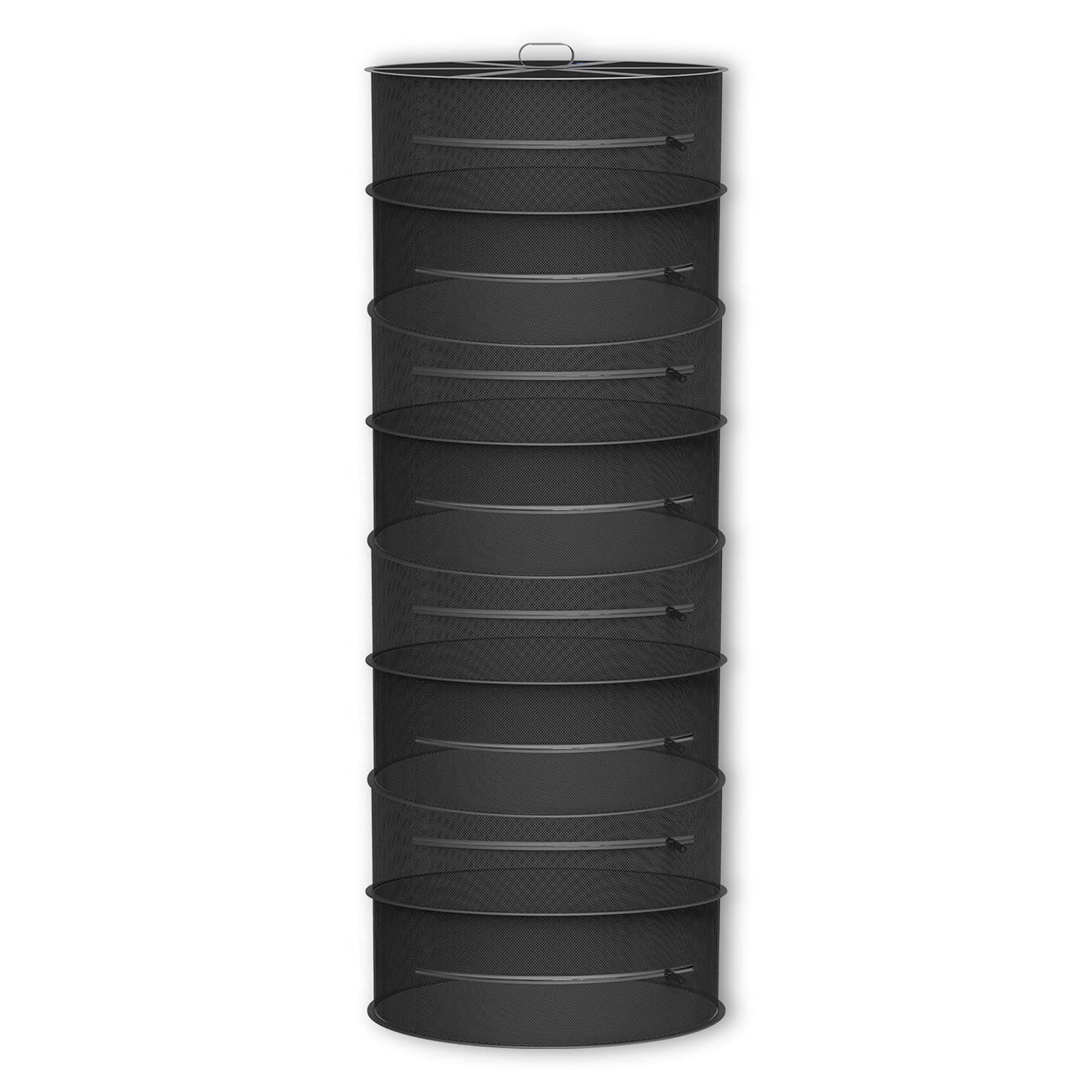 Herb Drying Rack, 8-Layer Hanging Mesh Net for Plants, Seeds, and Buds, 60cm Diameter Fit in Grow Tents Closets Hydroponics, 24-Inch