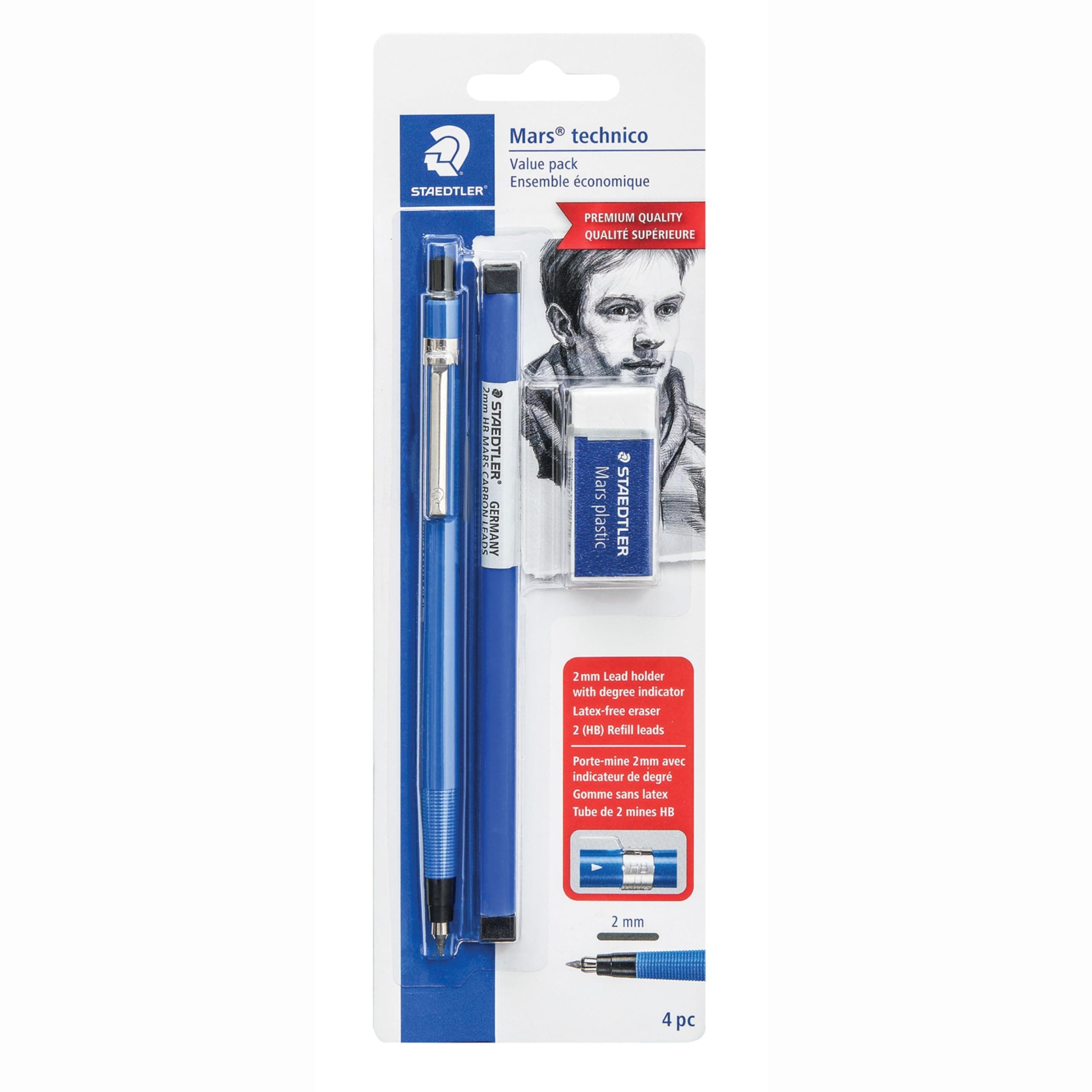 Staedtler Mars Technical Mechanical Pencil Set, 780SBK,Blue