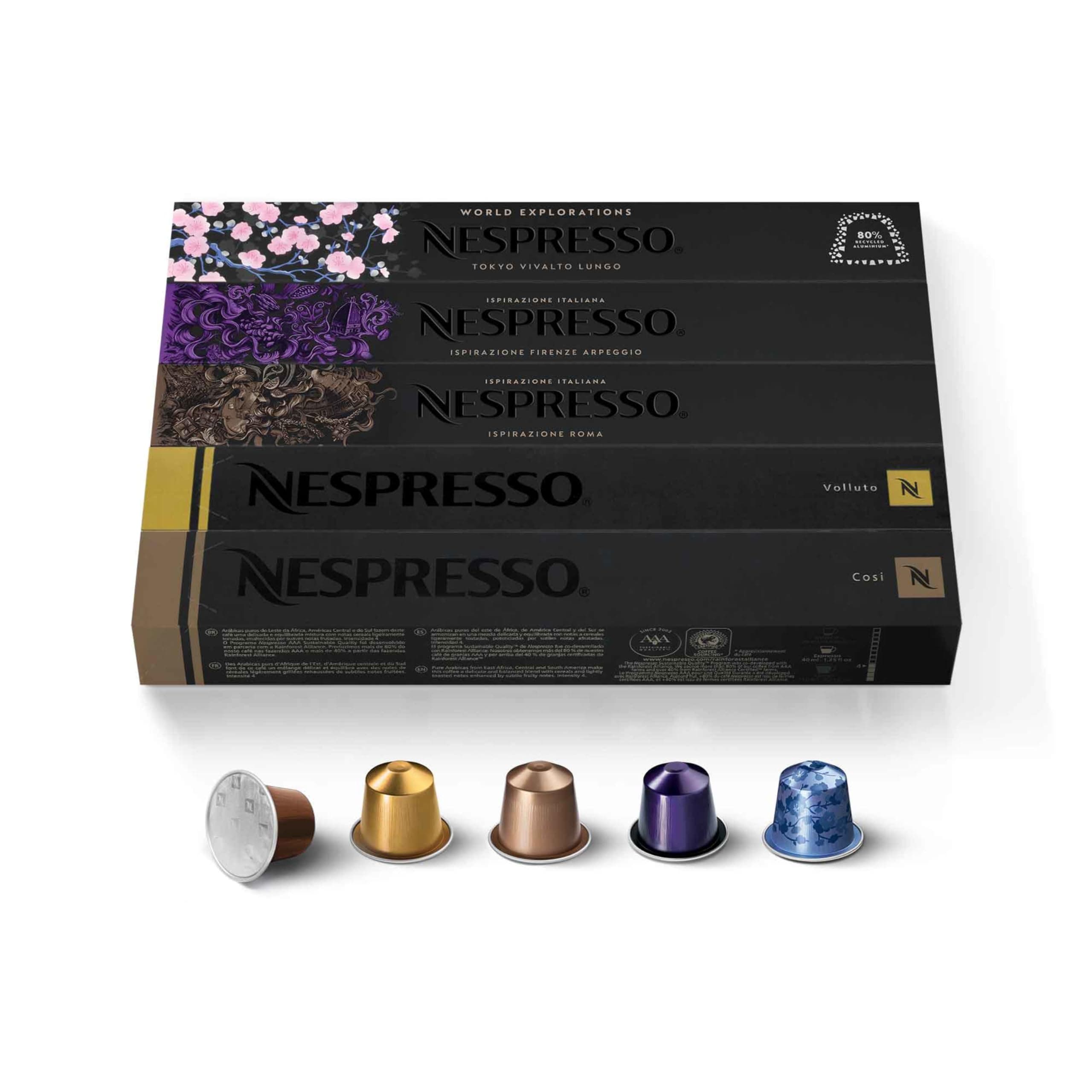 Nespresso original pods 50 mixed pack