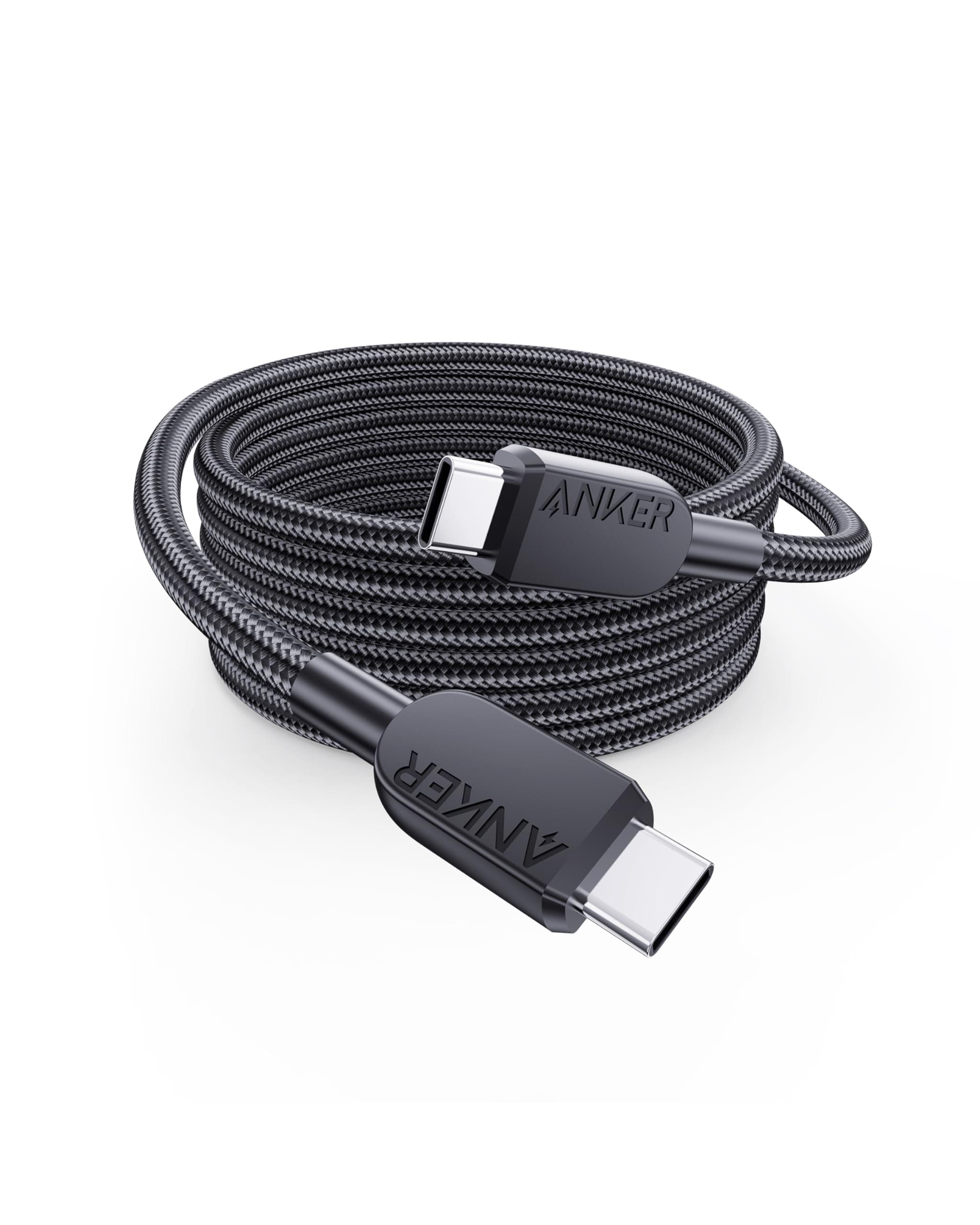 Anker USB C to USB C Cable (6FT), 240W USB C Charging Cord Fast Charging for iPhone 16/15 Series, MacBook Pro 2020, iPad Air 4 and More (USB 2.0, Black)