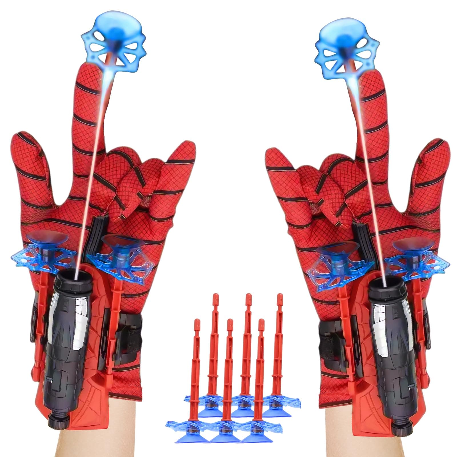 Spider Web Shooter for Kids age 3-14, Superhero Interactive Fun Children's Educational Spider Launcher Toys for Boys and Girls Costume Cosplay Gift (Black)
