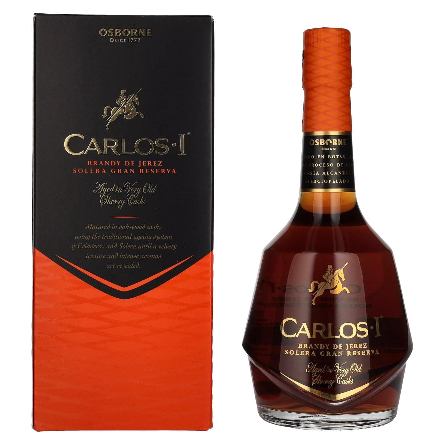 Carlos I Gran Reserva Brandy 40abv 70cl